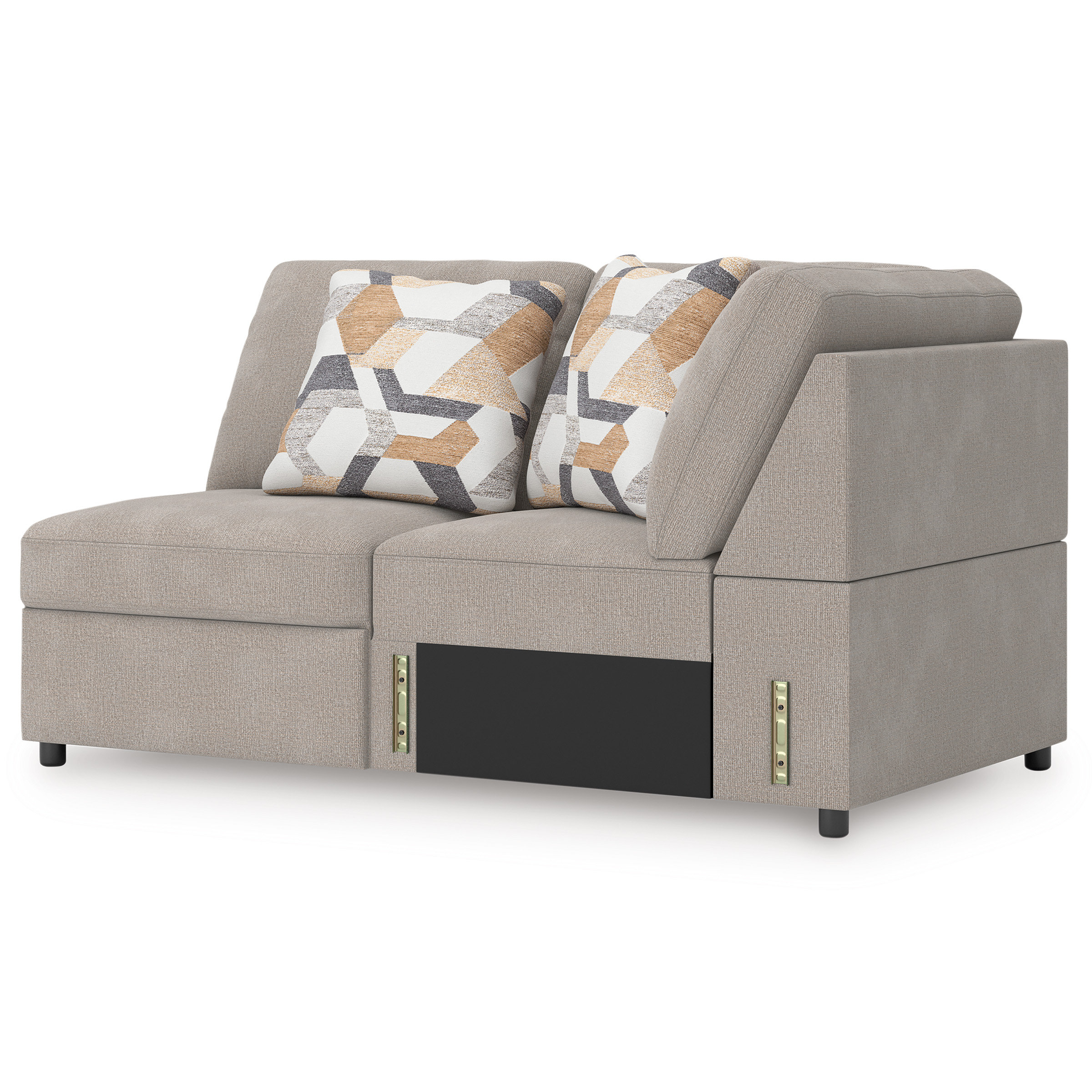 Higgesbee L-Shaped Polyester 5-Piece Sectional with Pop Up Sleeper & Chaise