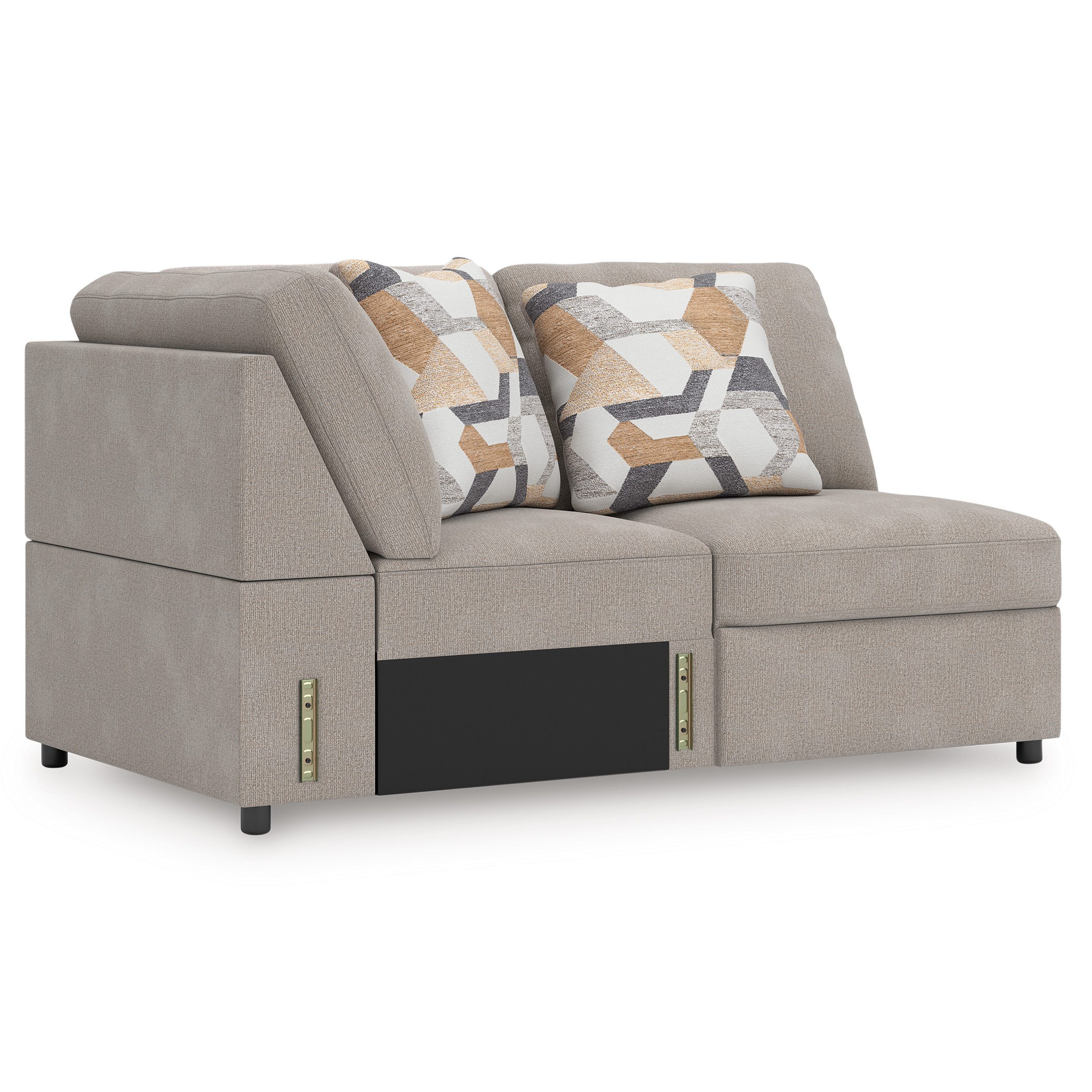 Higgesbee L-Shaped Polyester 5-Piece Sectional with Pop Up Sleeper & Chaise