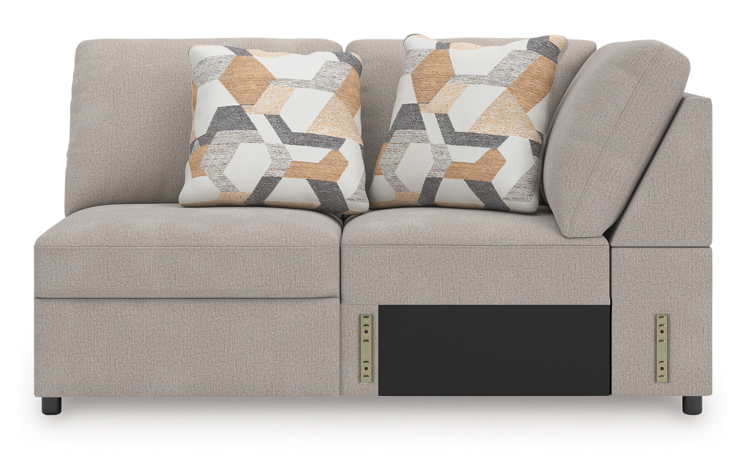 Higgesbee L-Shaped Polyester 5-Piece Sectional with Pop Up Sleeper & Chaise