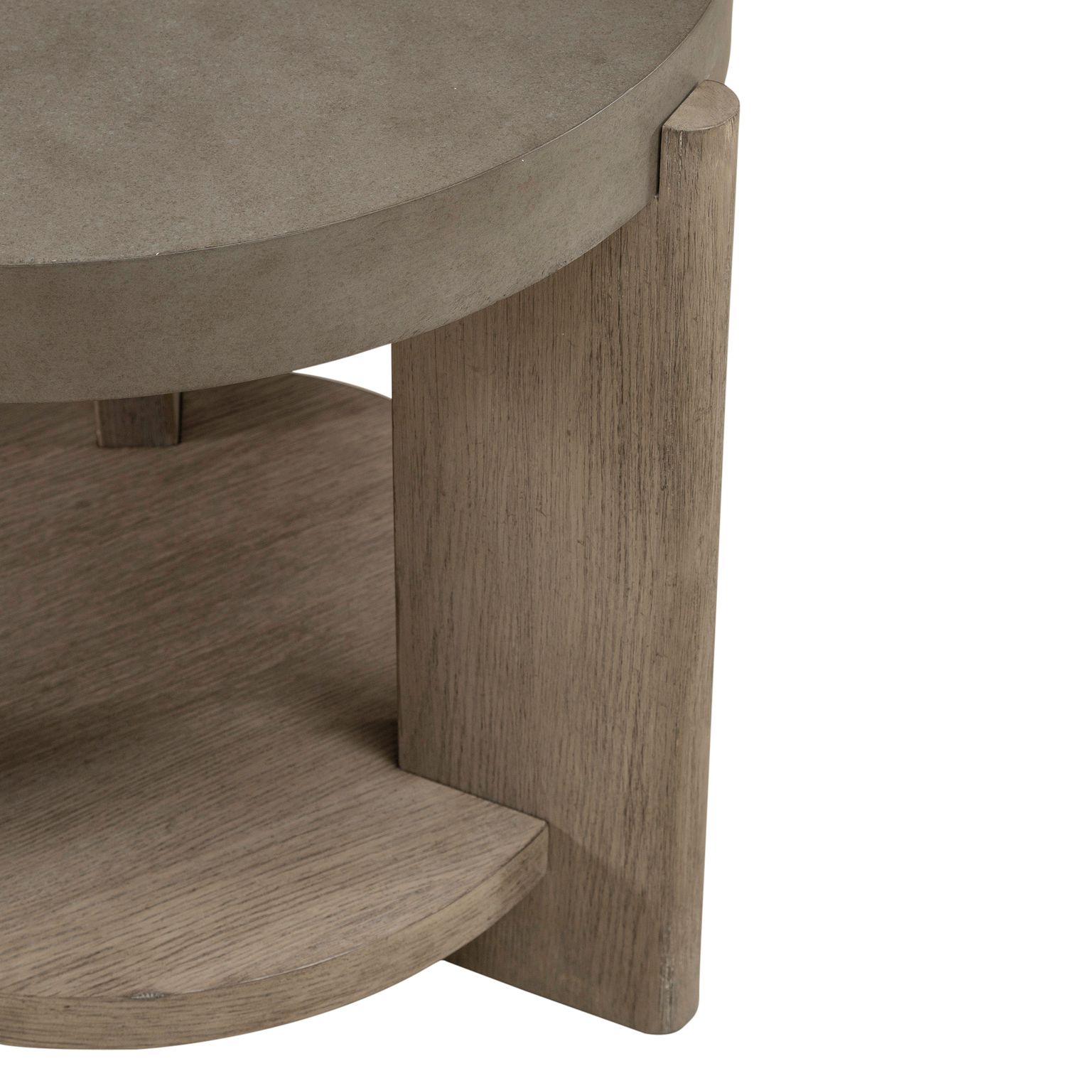 Affinity Oval Faux Concrete Cocktail Table Set 3 Piece