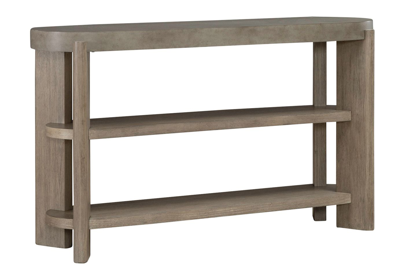 Affinity Round Faux Concrete Wood Cocktail Table Set