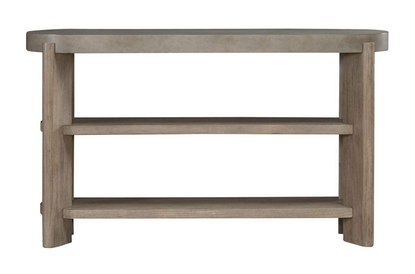 Affinity Round Faux Concrete Wood Cocktail Table Set