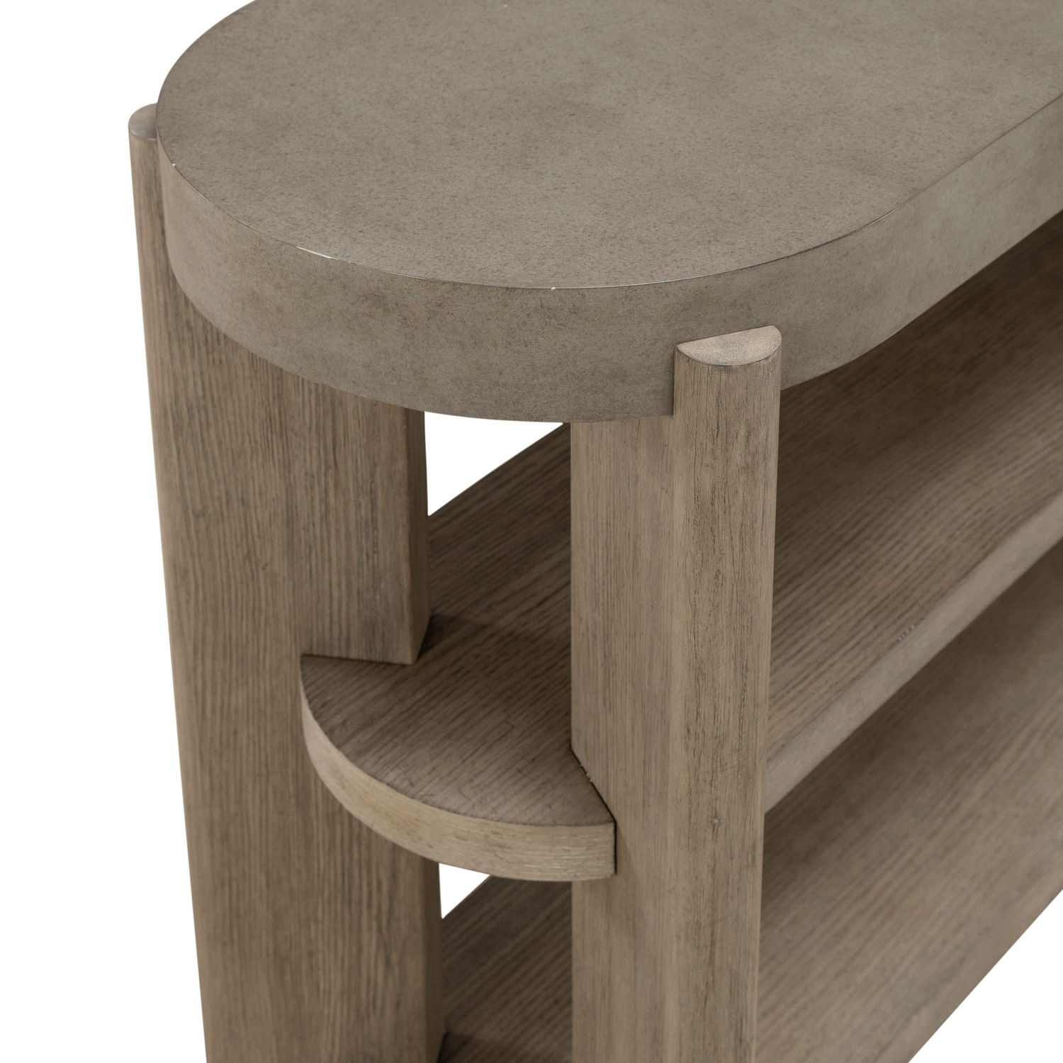 Affinity Rectangular Faux Concrete/Wood Sofa Table