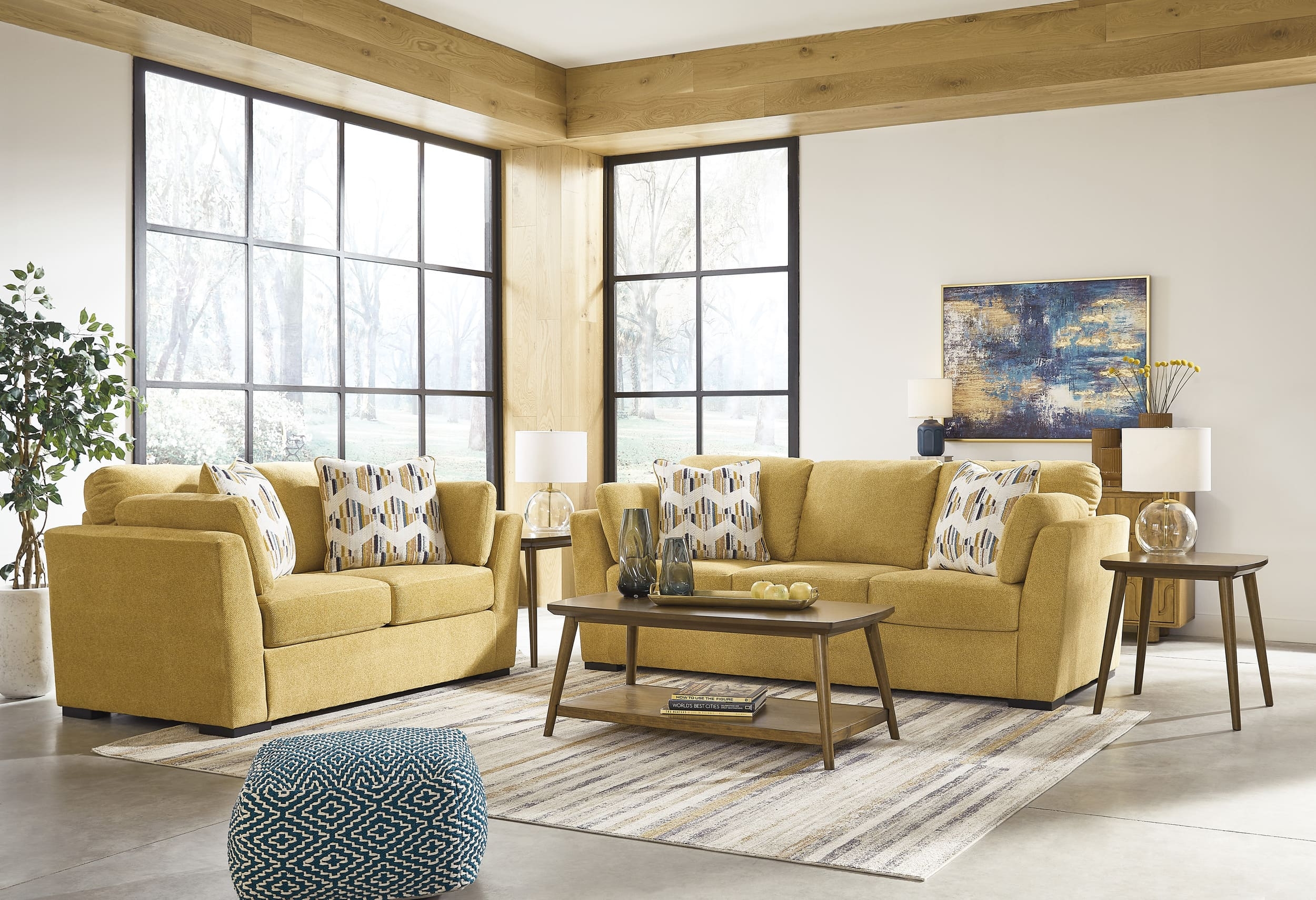 Ashley Keerwick Sofa, Loveseat And Center Table