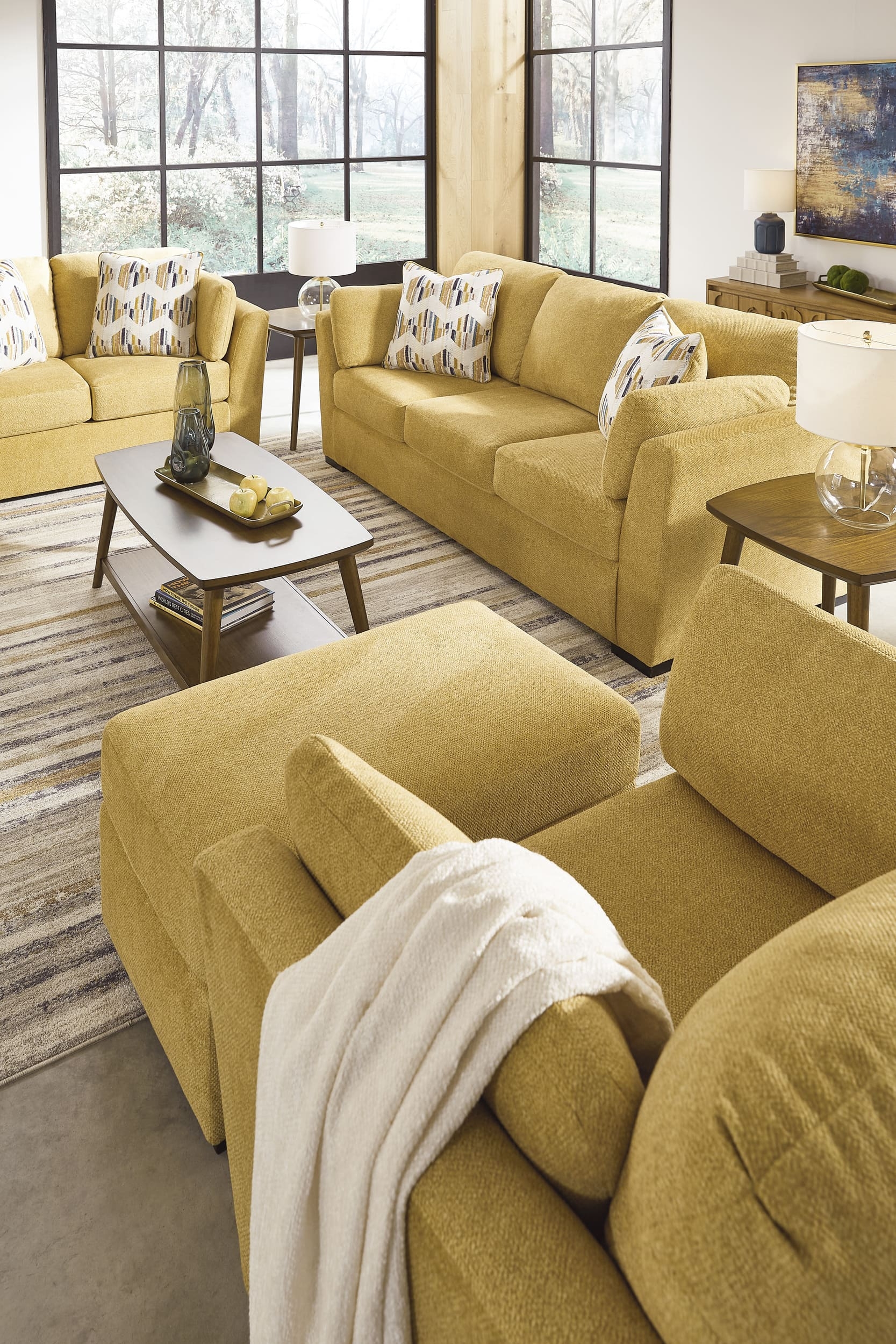 Keerwick Polyester Ottoman