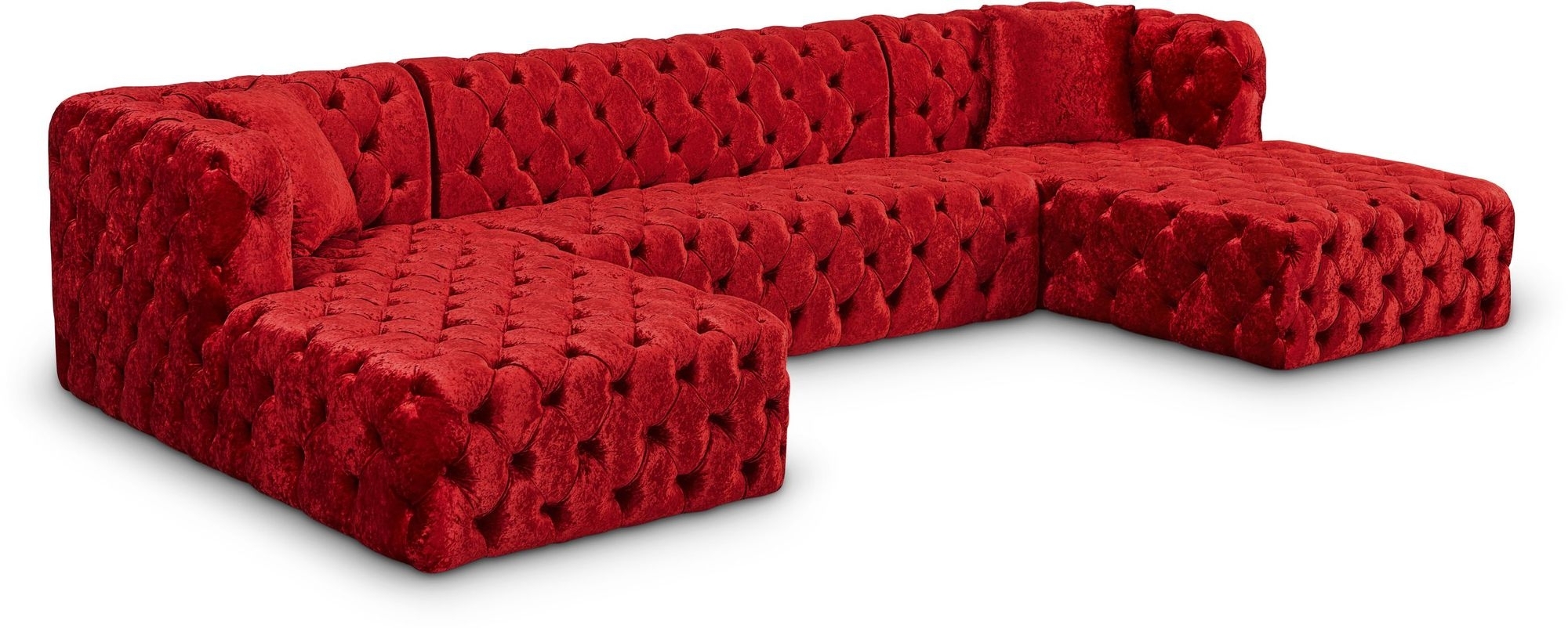 Coco 133" 3-Piece Velvet Sectional