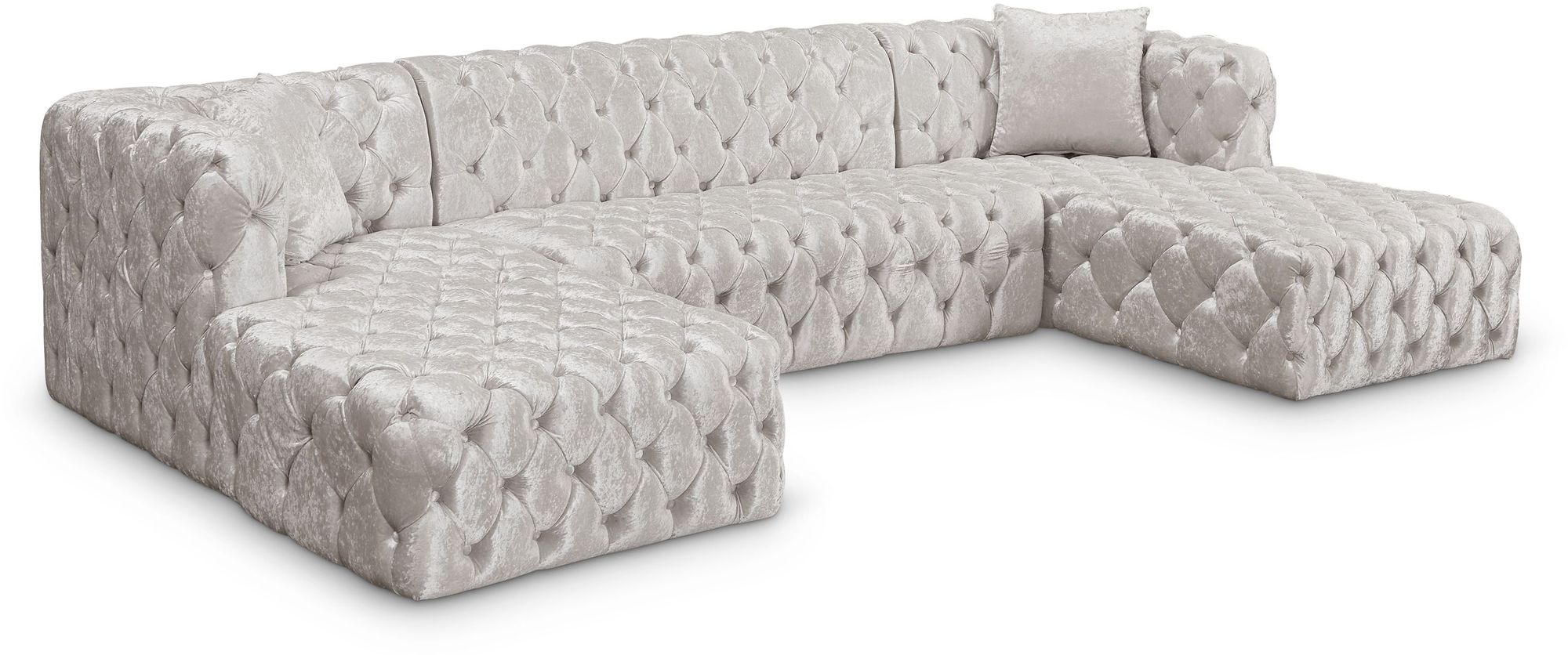 Coco 133" 3-Piece Velvet Sectional