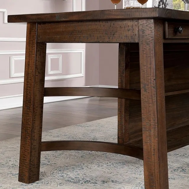 Fredonia Wood Storage Counter Height Dining Table