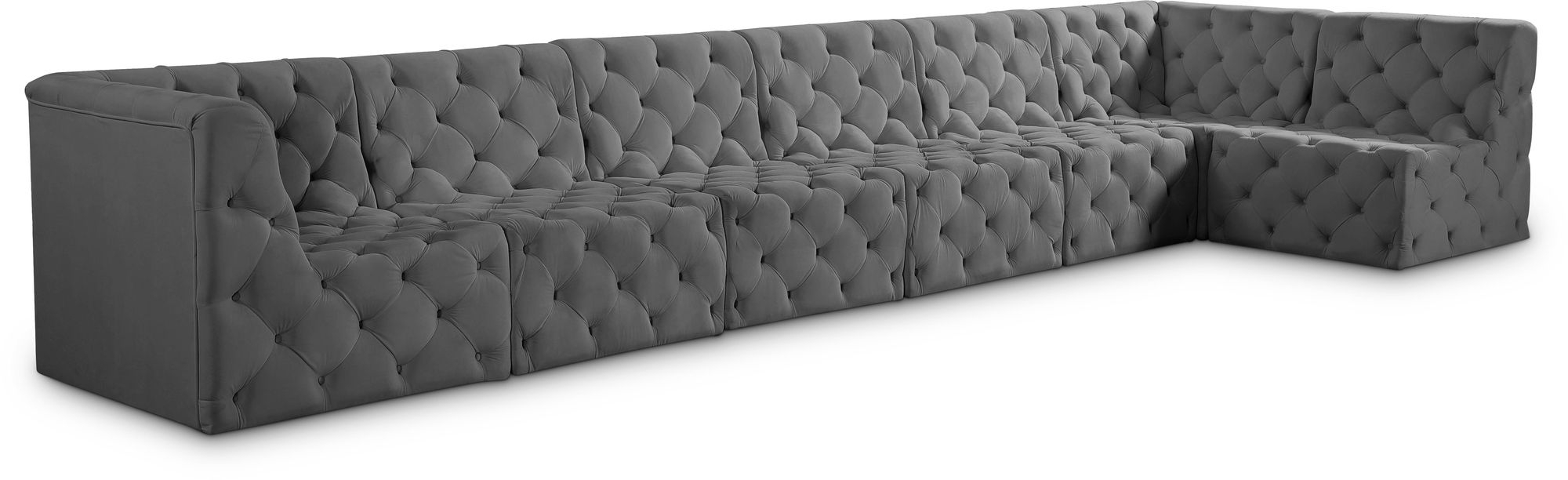 Tuft 186" 7-Piece Velvet Modular Sectional