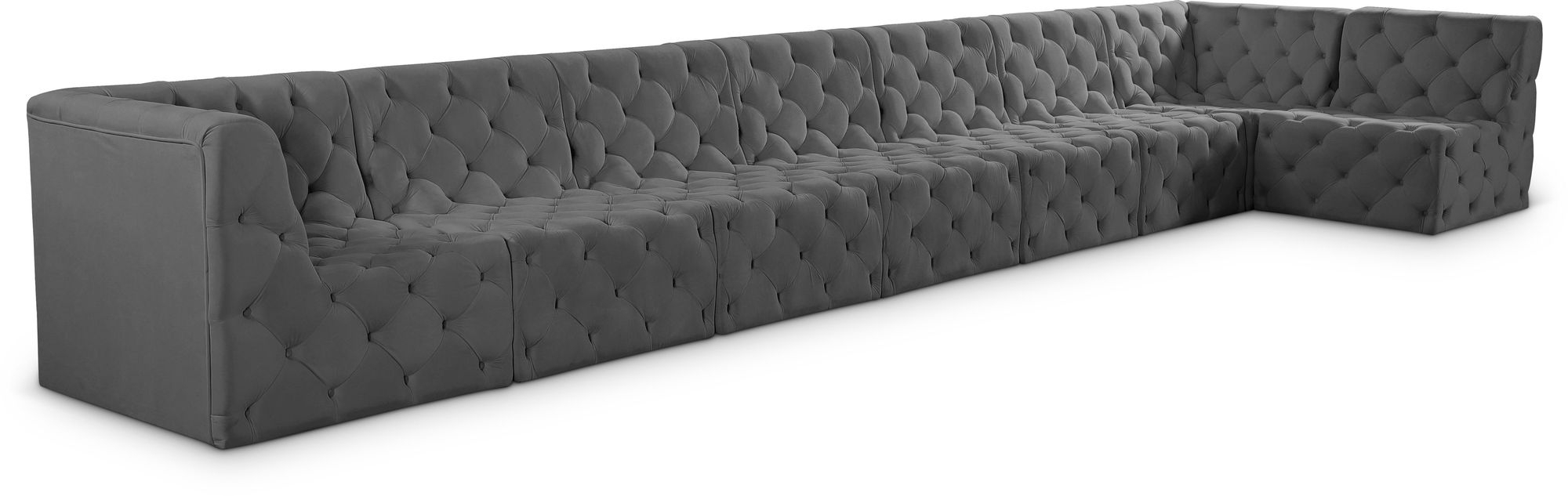 Tuft 186" 8-Piece Velvet Modular Sectional