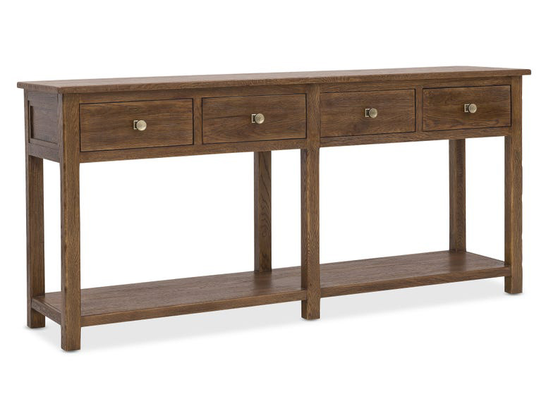 Driftwood Round Wood Veneer Dining Room Set