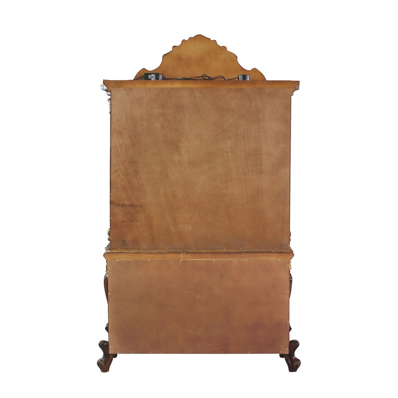 Picardy Glass/Wood Curio w/4 Doors