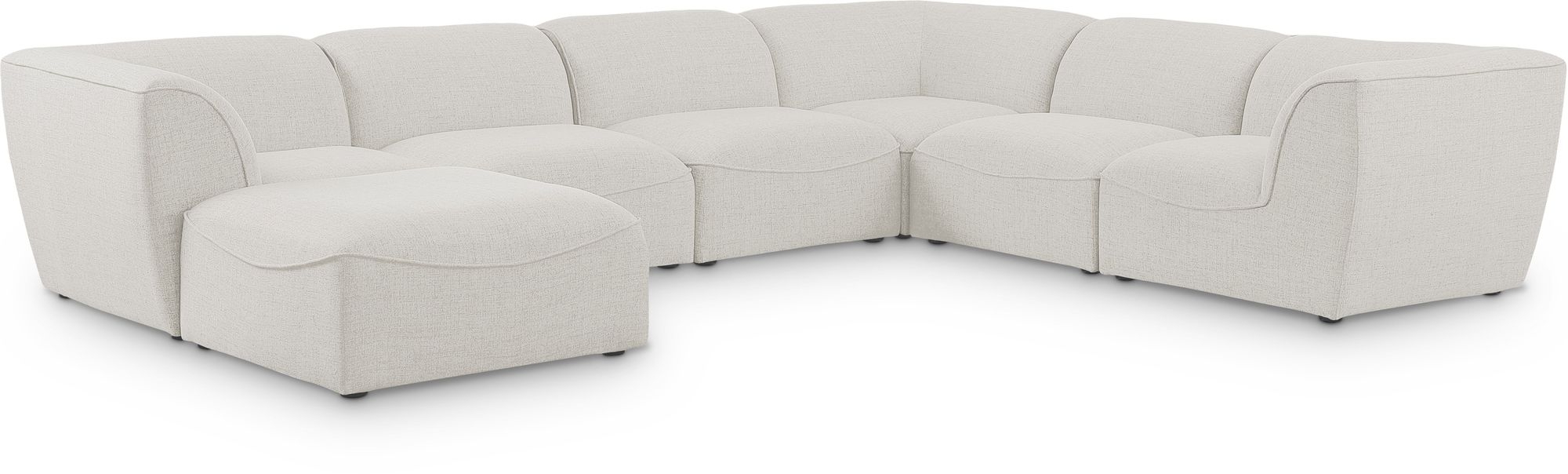 Miramar 142" 7-Piece Linen Fabric Modular Sectional Sofa