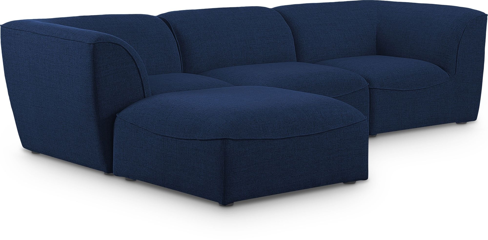 Miramar 109" 4-Piece Linen Fabric Modular Sectional Sofa