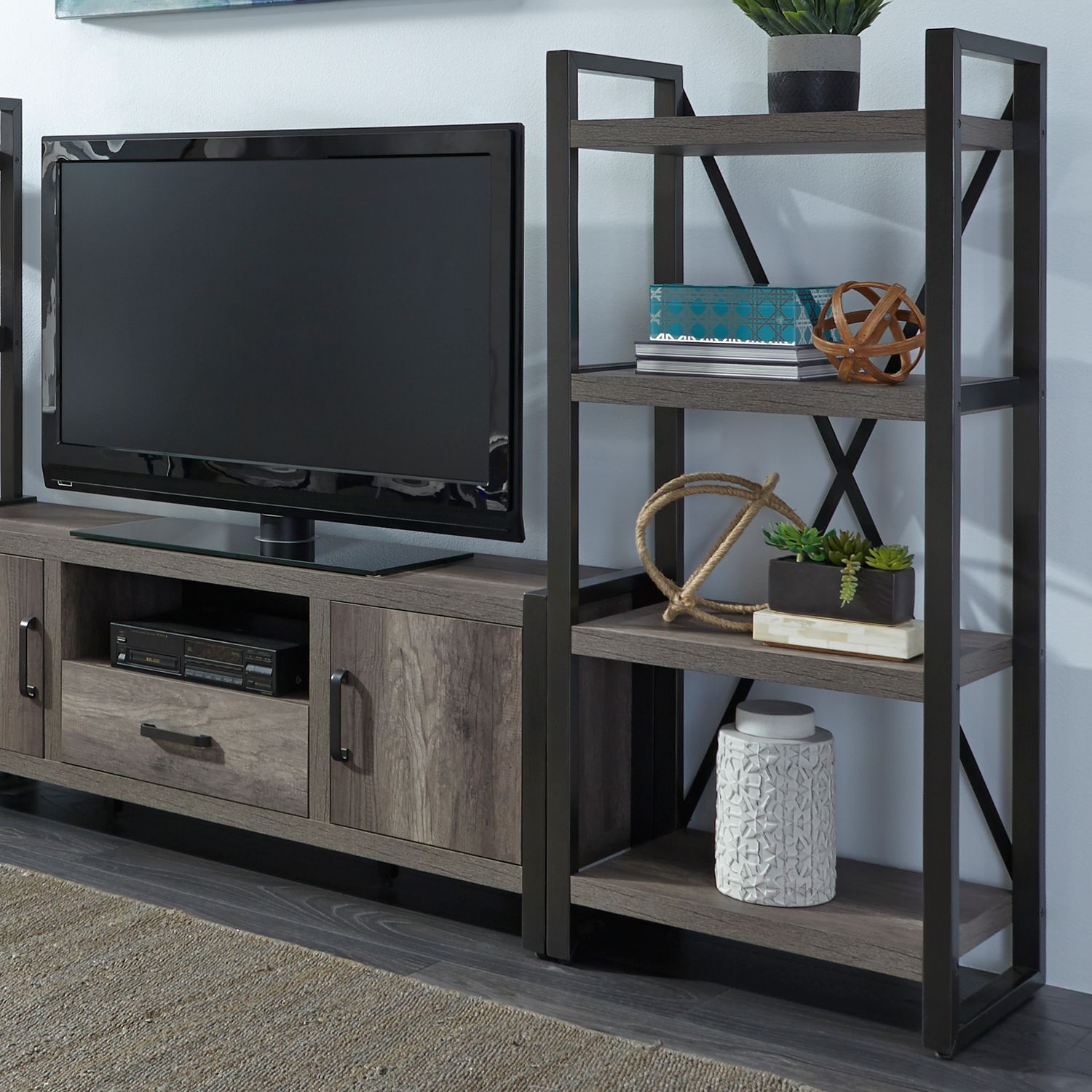 Tanners Creek Entertainment Center | Wall Unit with Piers