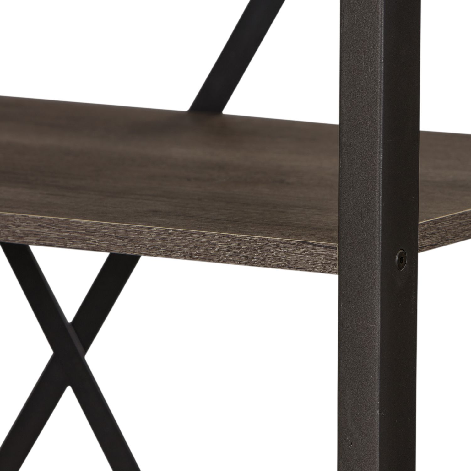 Tanners Creek Rectangular Melamine/Wood/Metal Desk & Bookcase Set