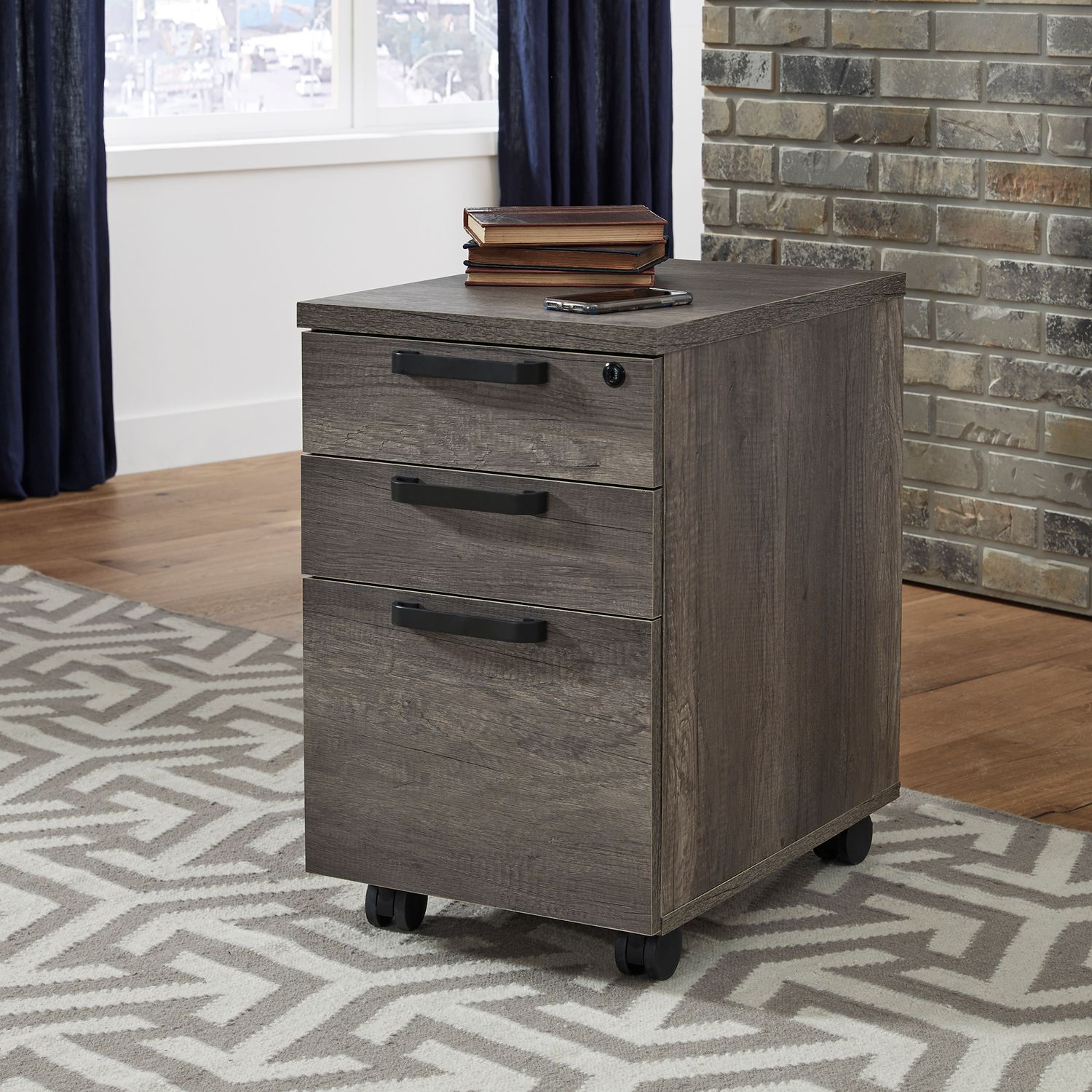 Tanners Creek Melamin/Wood 3-Drawer Mobile File Cabinet