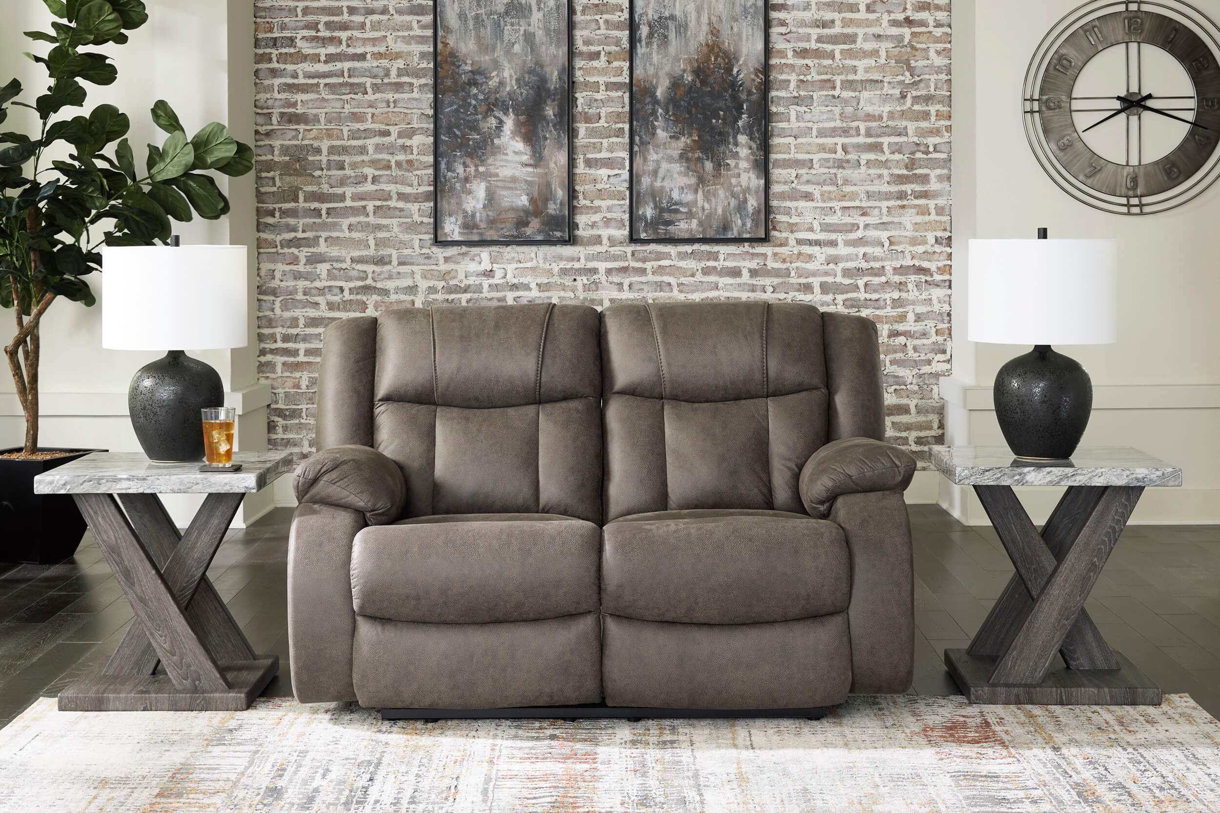 First Base Polyester Loveseat by Ashley