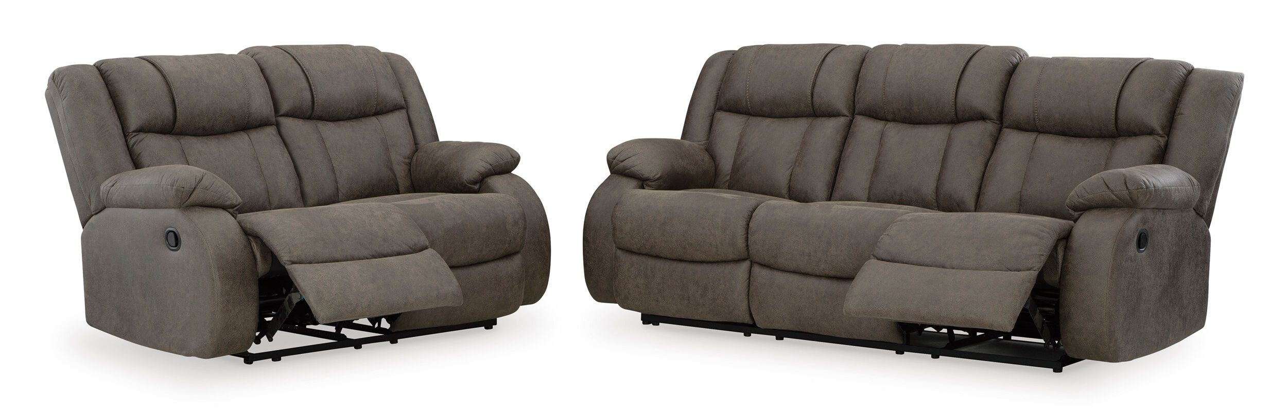 First Base Polyester Reclining Sofa And Loveseat