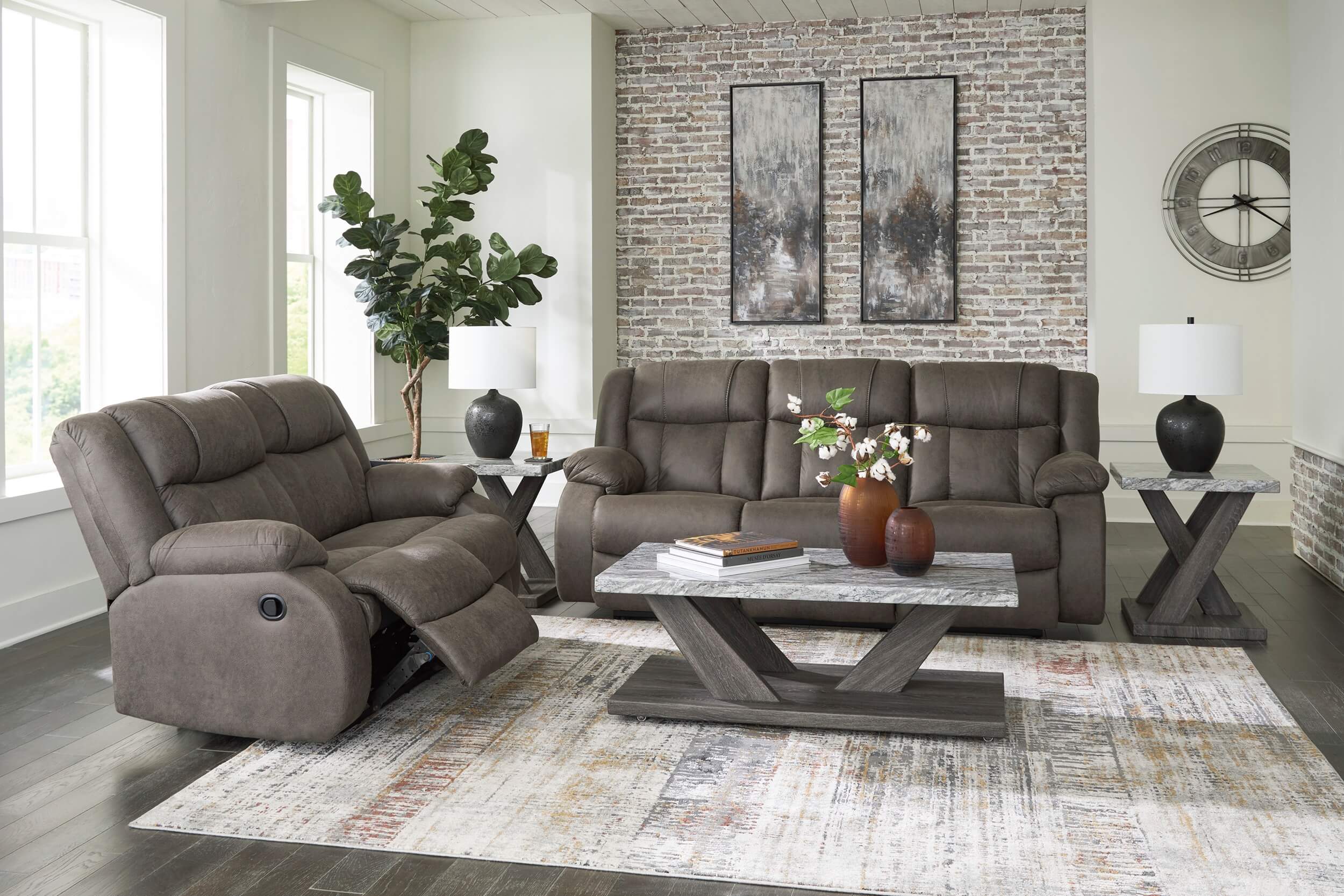 First Base Polyester Sofa And Loveseat by Ashley
