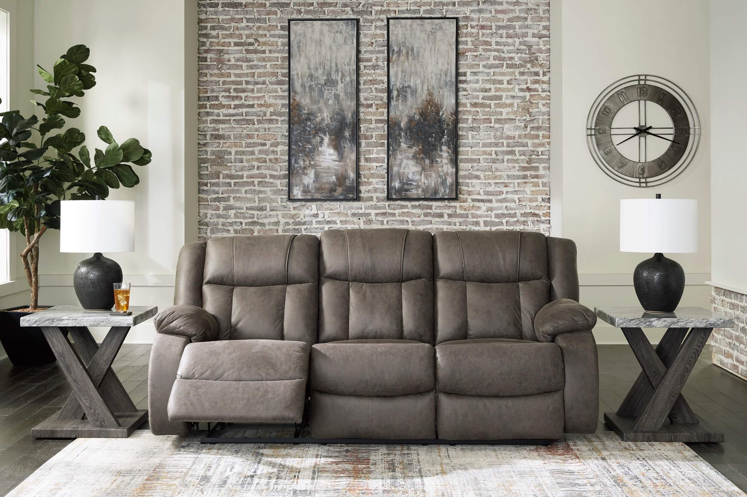 First Base Reclining Power Reclining Sofa