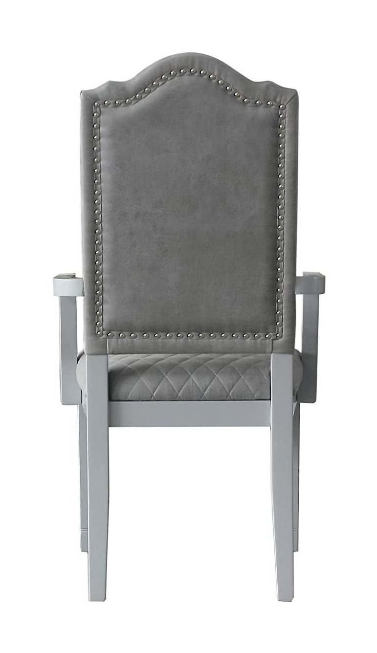 House Marchese Fabric/Wood Dining Arm Chair
