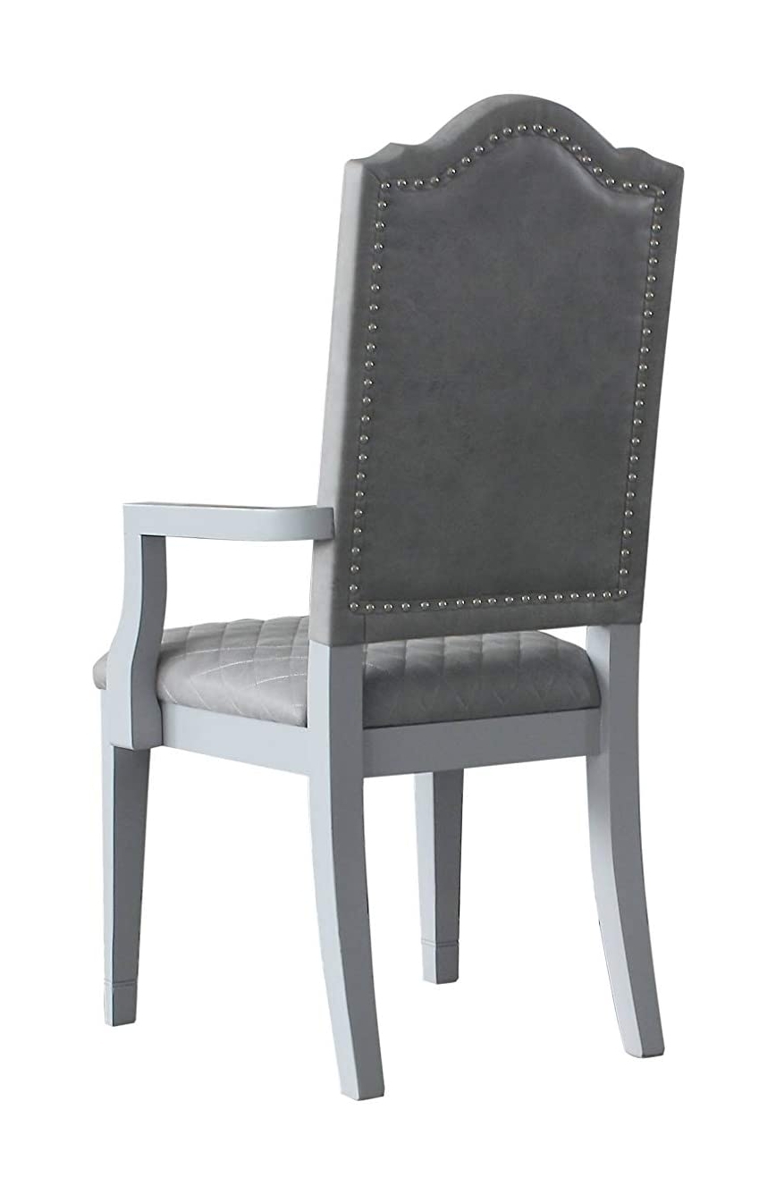 House Marchese Fabric/Wood Dining Arm Chair