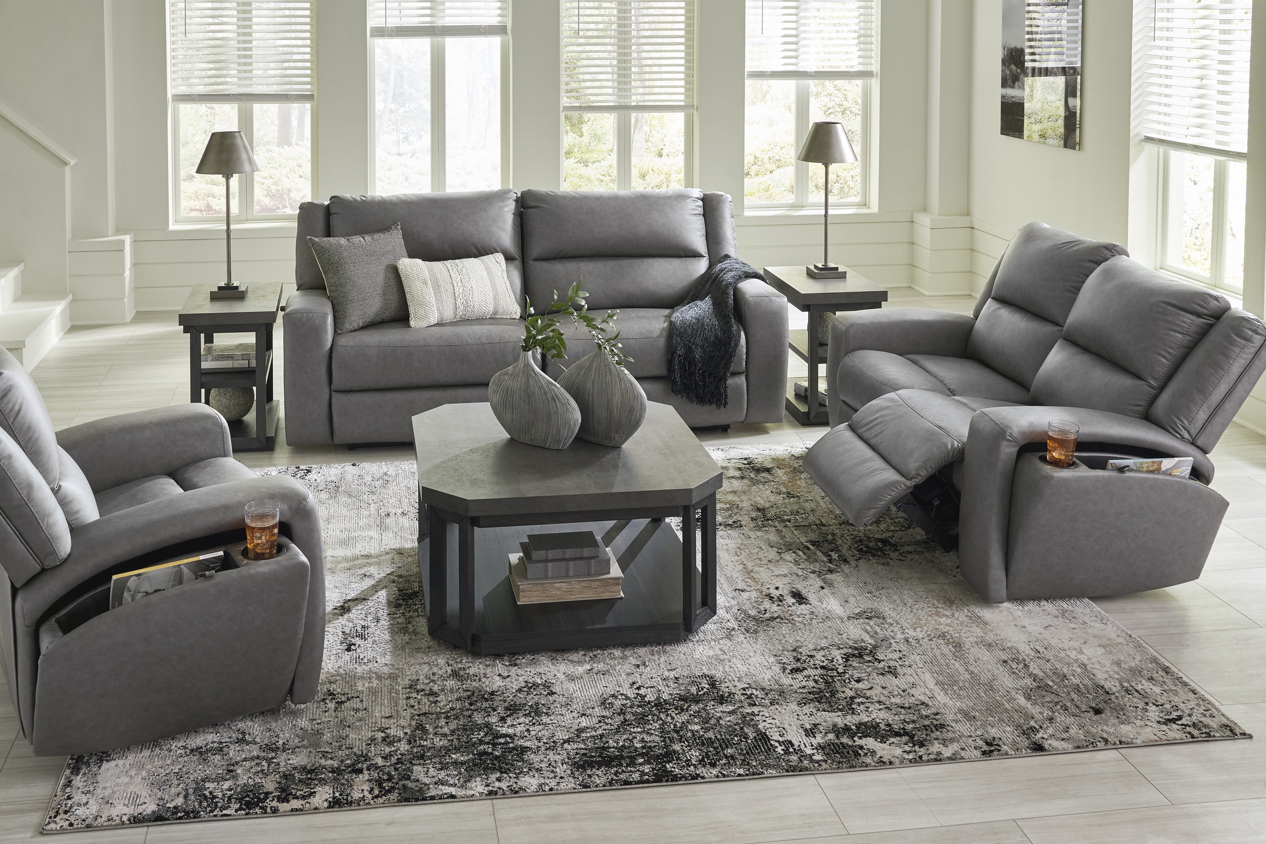 Brixworth Faux Leather 2-Seat Reclining Sofa