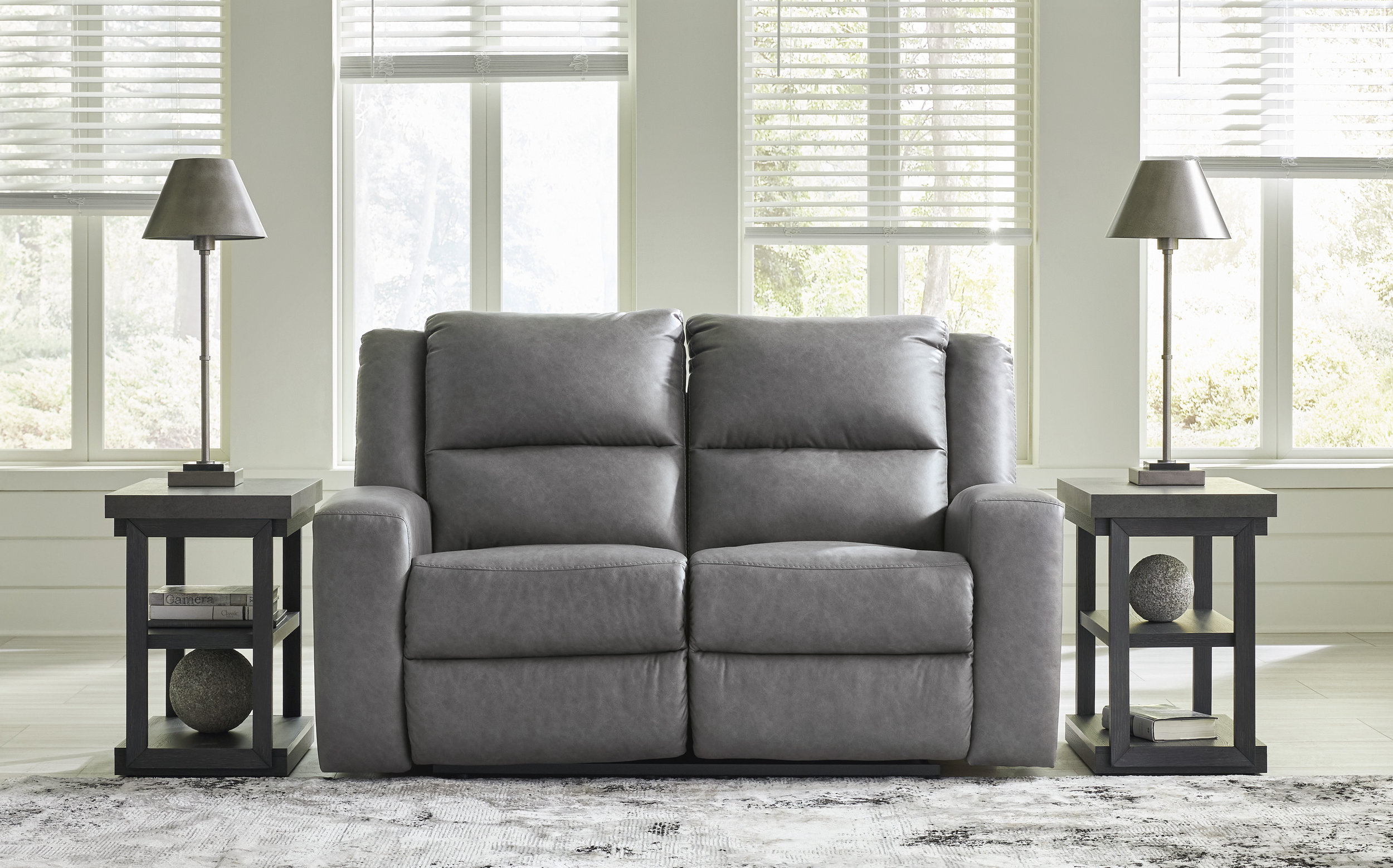 Brixworth Faux Leather Reclining Loveseat