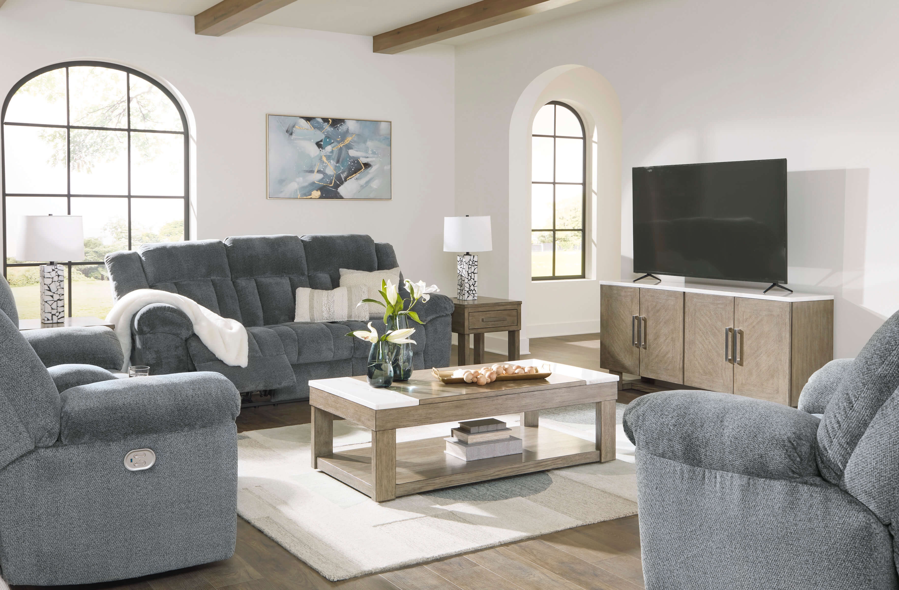 Ashley Tip-Off Power Reclining Living Room Set