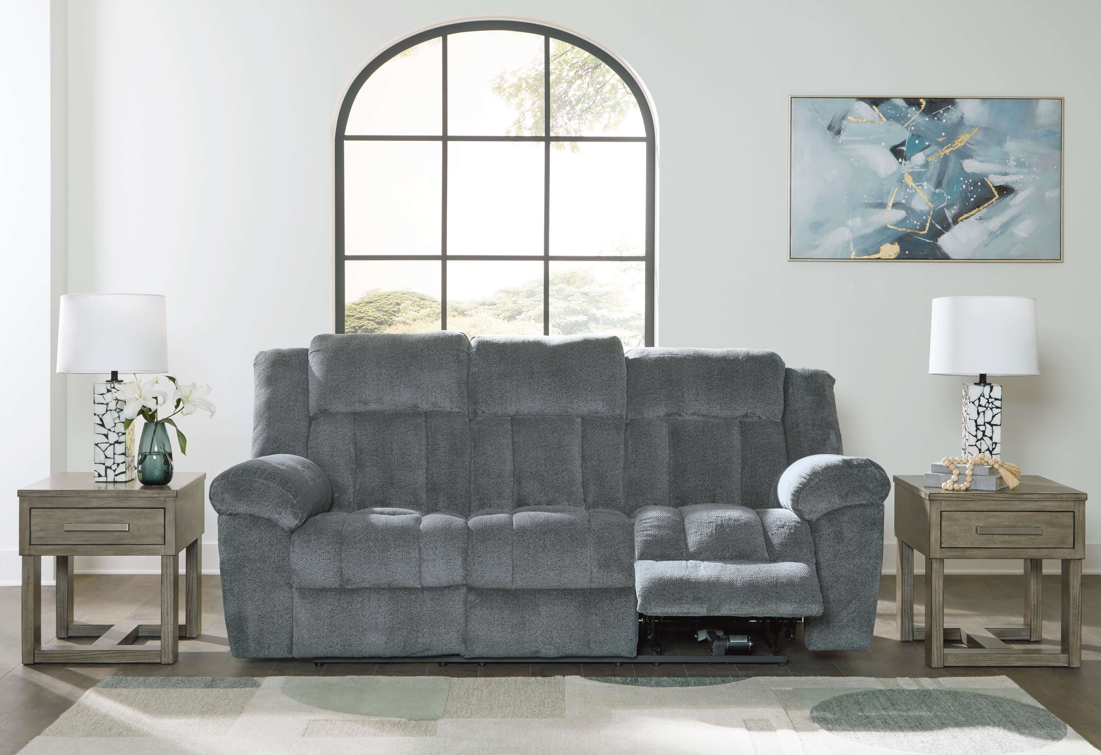 Tip-Off Polyester Power Reclining Sofa