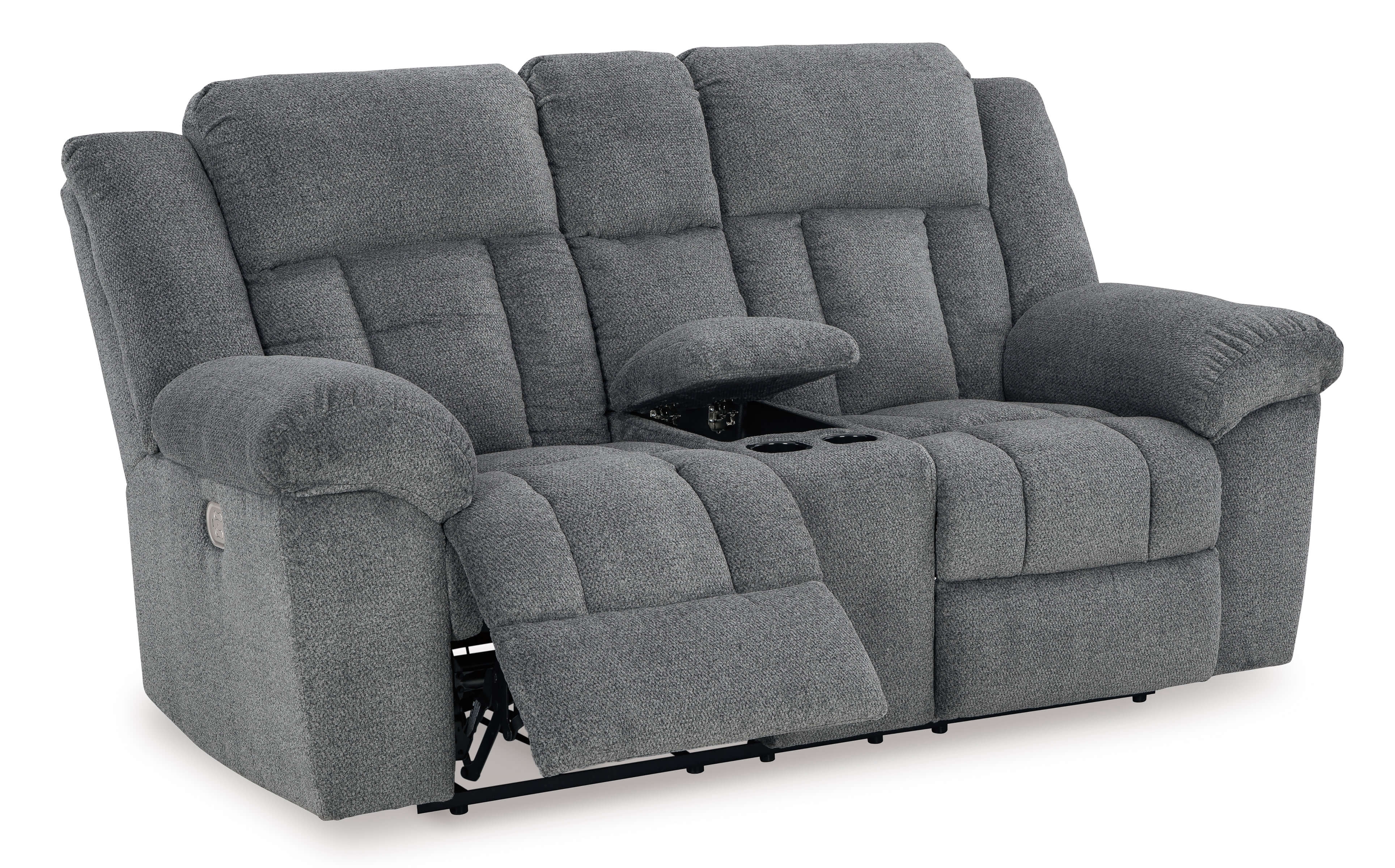 Tip-Off Polyester Power Reclining Loveseat