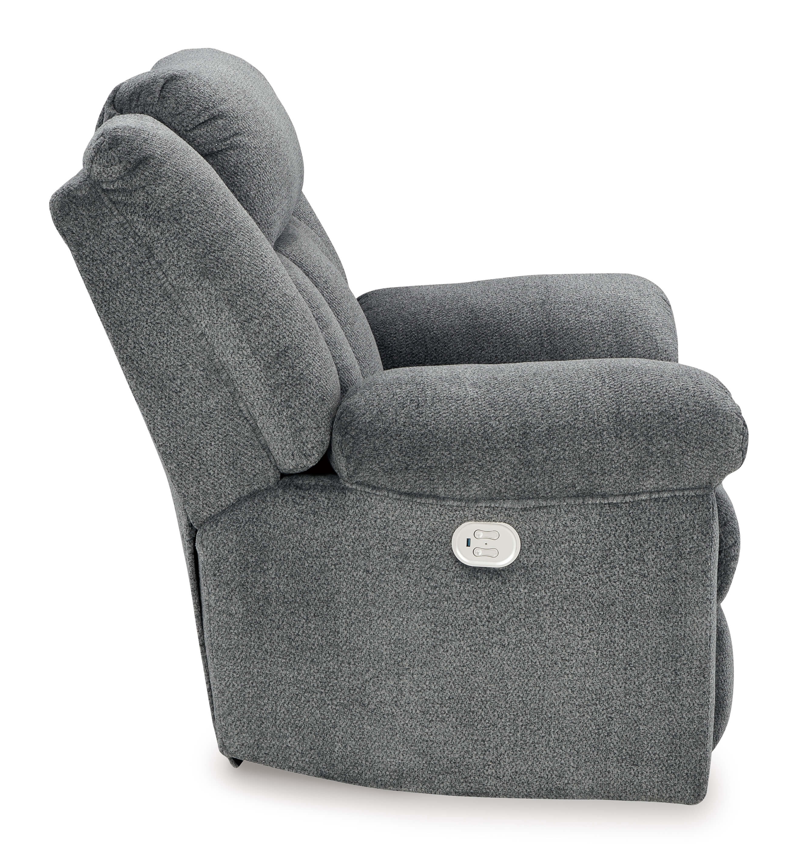 Ashley Tip-Off Recliner Slate Chair USB Side