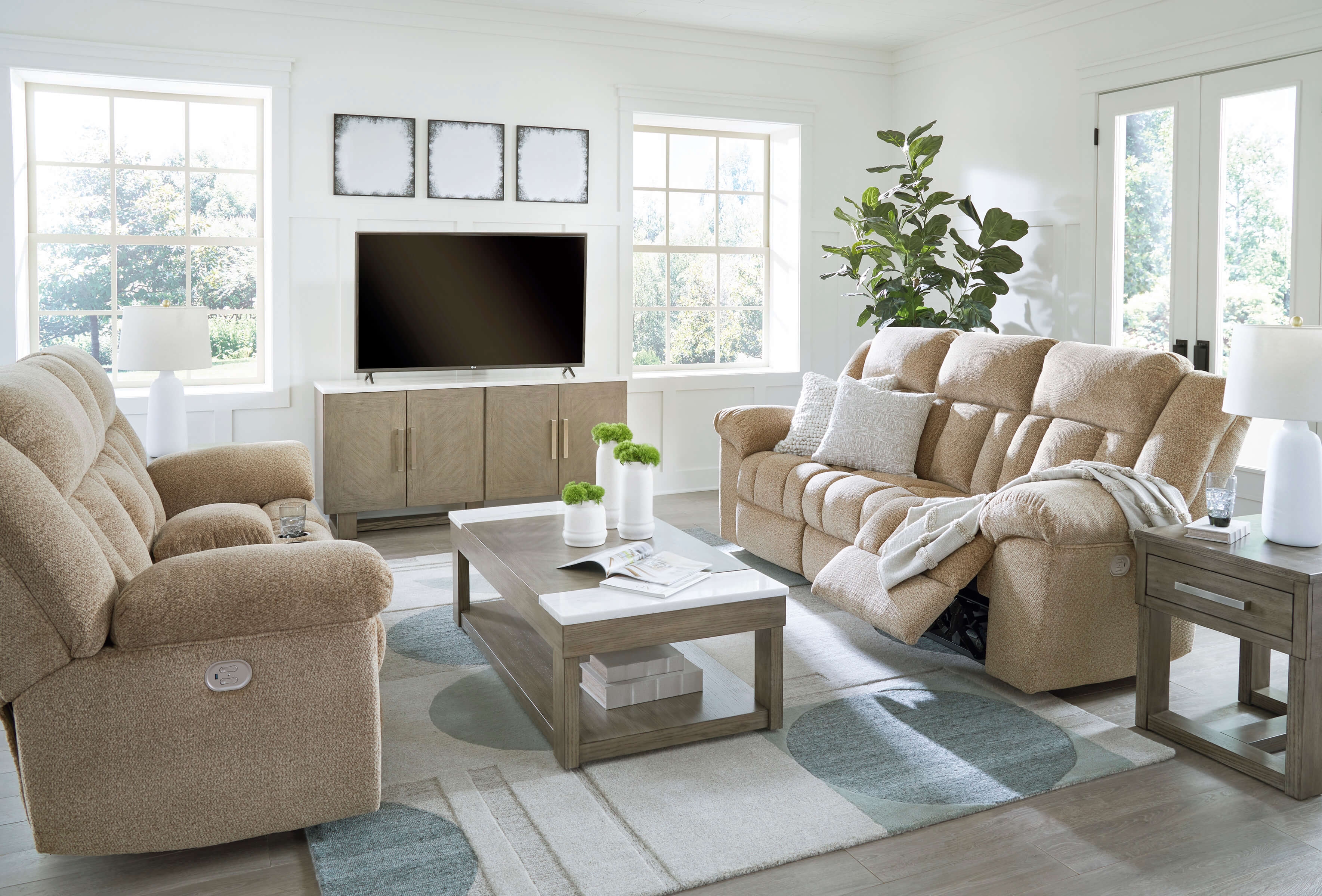 Ashley Tip-Off Power Reclining Sofa