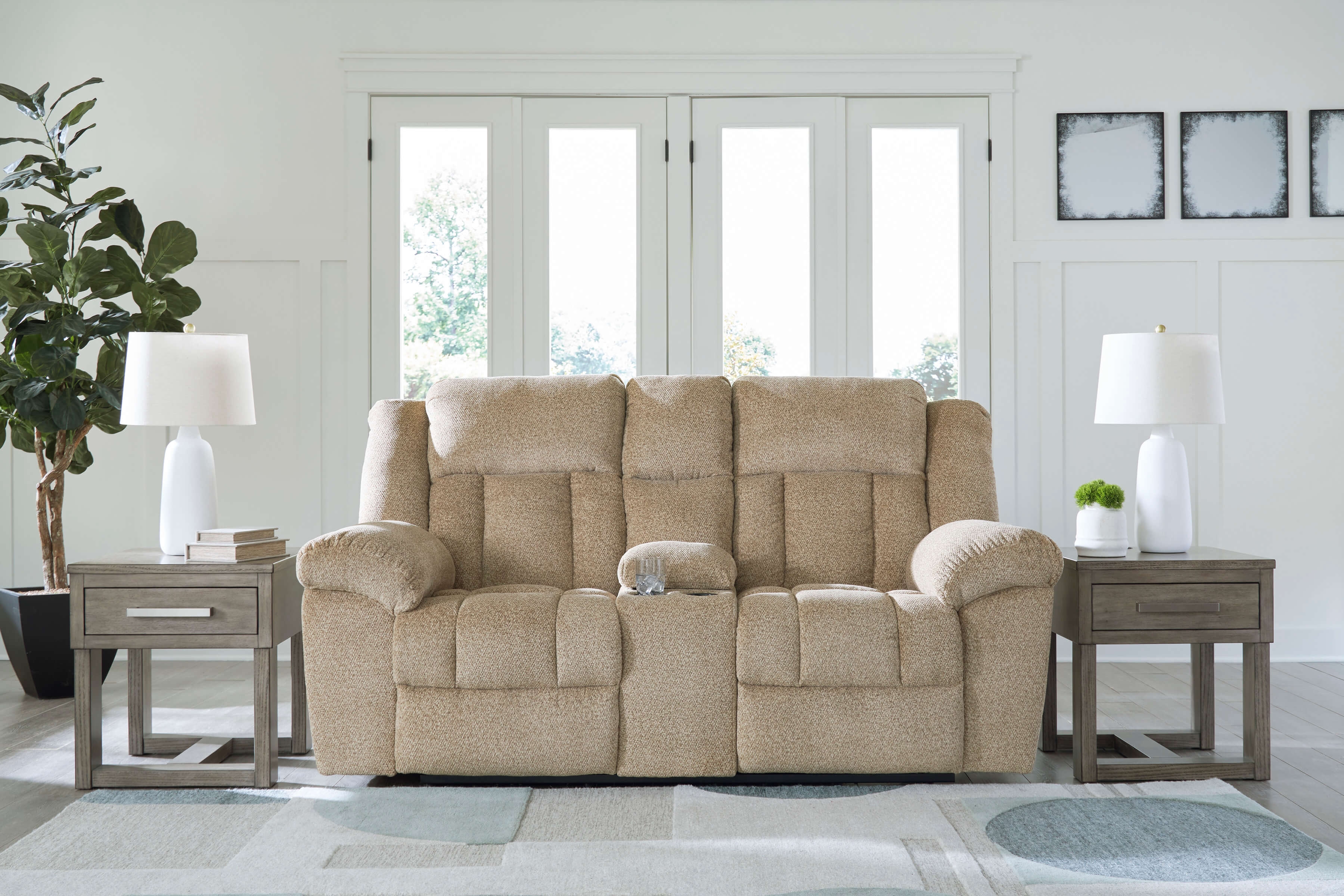 Tip-Off Wheat Loveseat