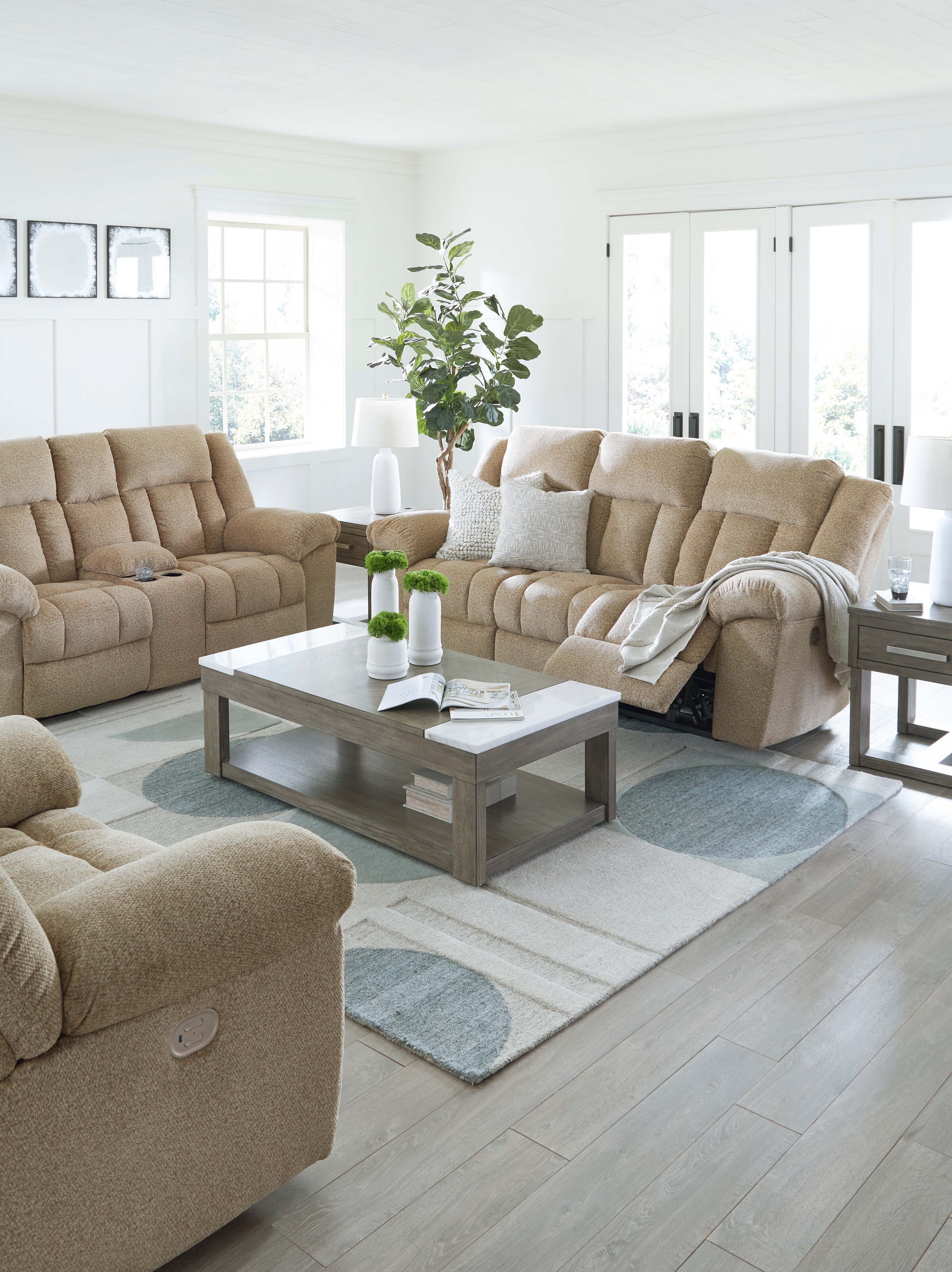Tip-Off Oversized Dual Power Recliner sofa set