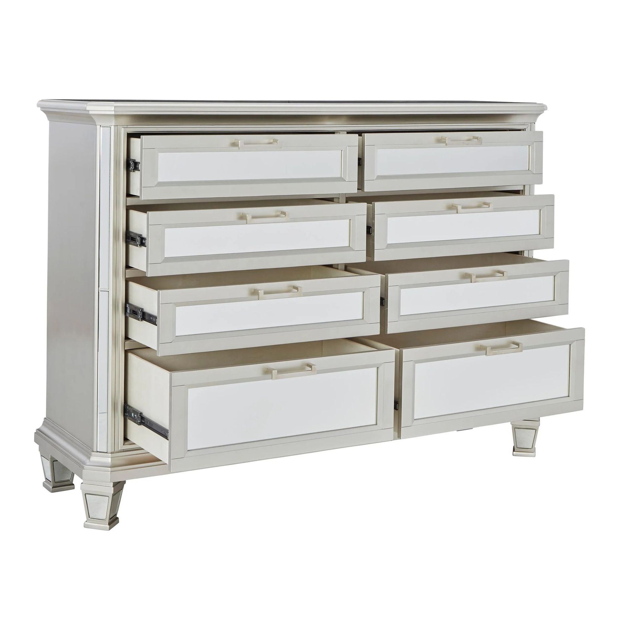 Ashley SM Lindenfield Polyester Upholstered Panel Bedroom Set with LED Backlight