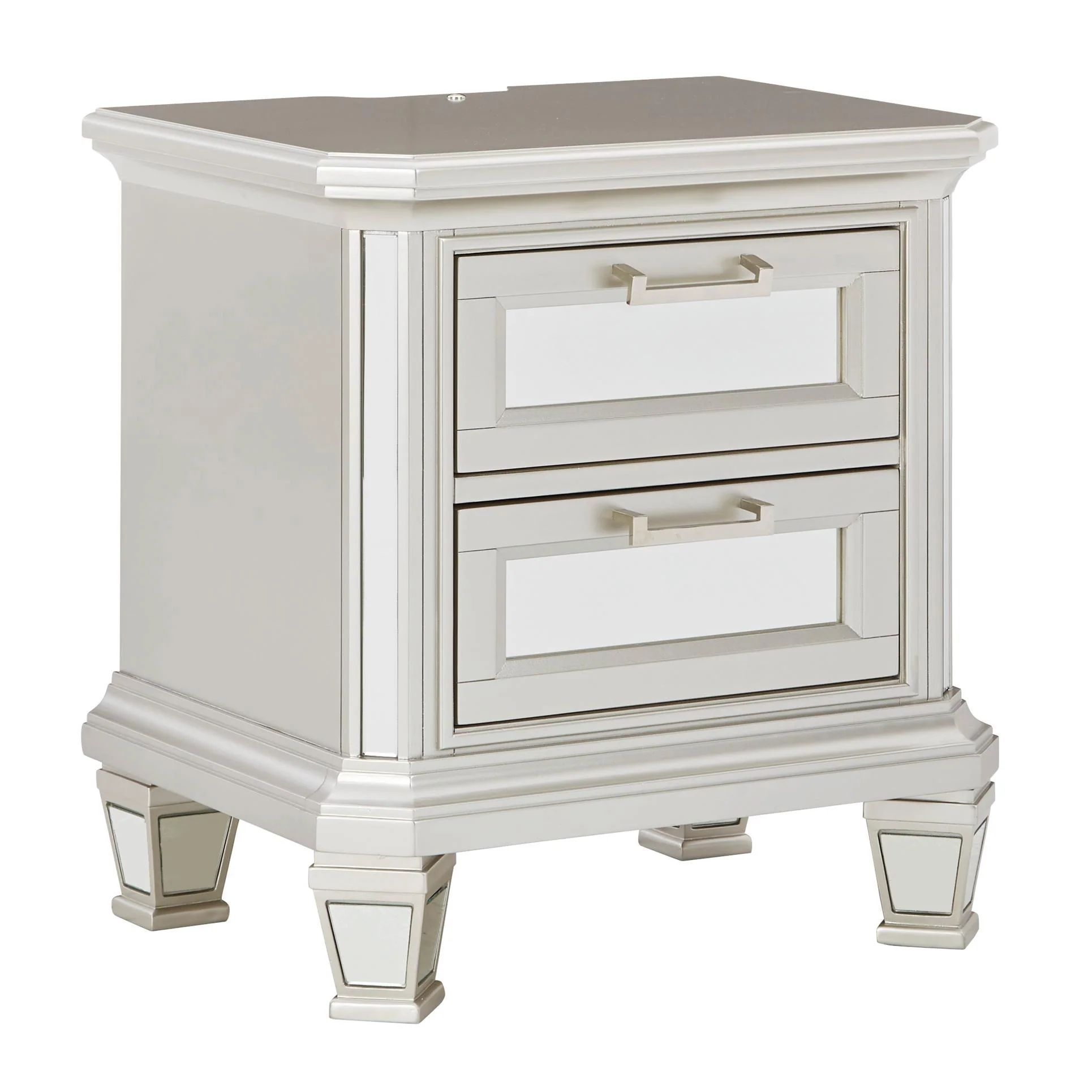 Ashley SM Lindenfield Polyester Upholstered Panel Bedroom Set with LED Backlight