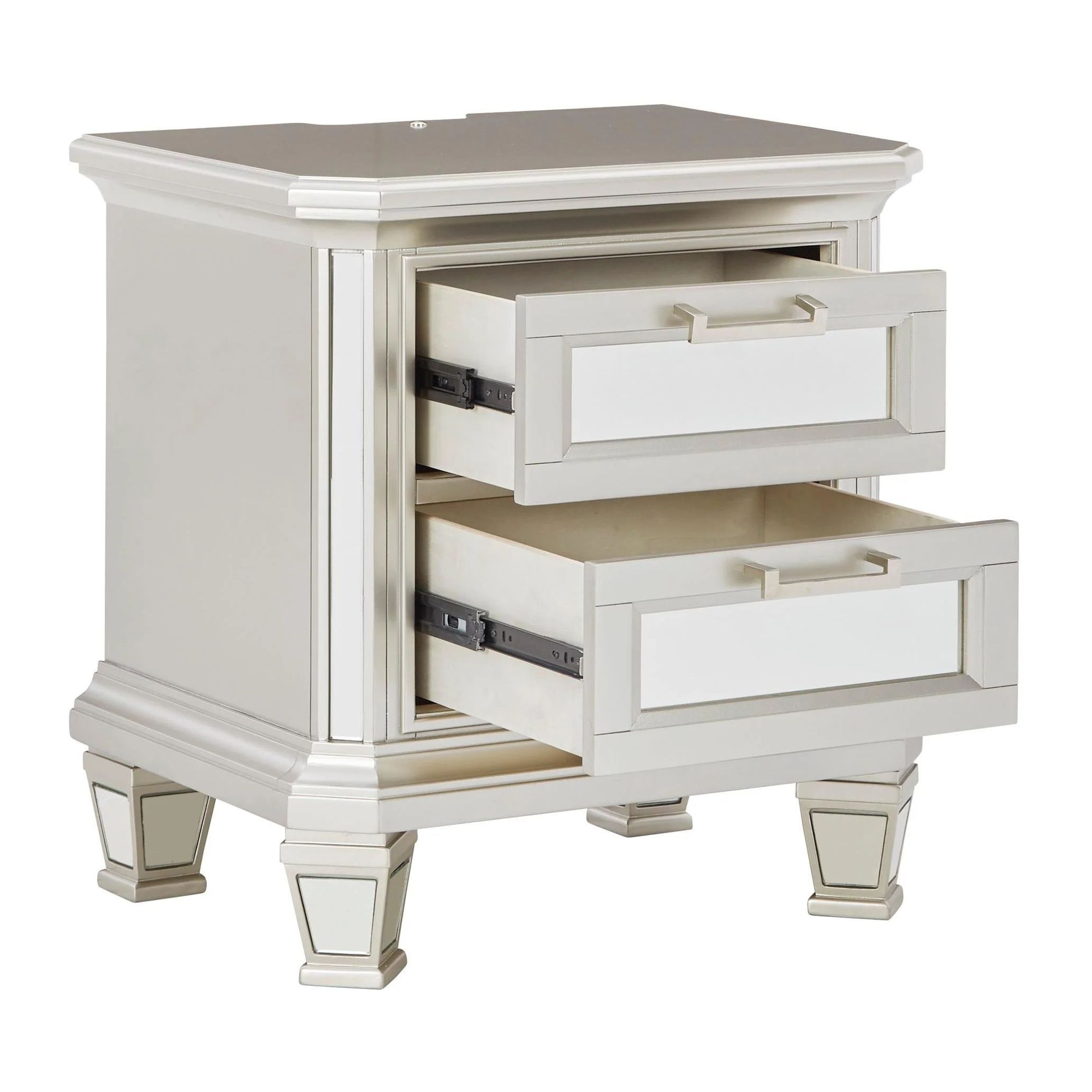 Ashley SM Lindenfield 2-Drawer Wood Veneer Nightstand with Power Supply & USB