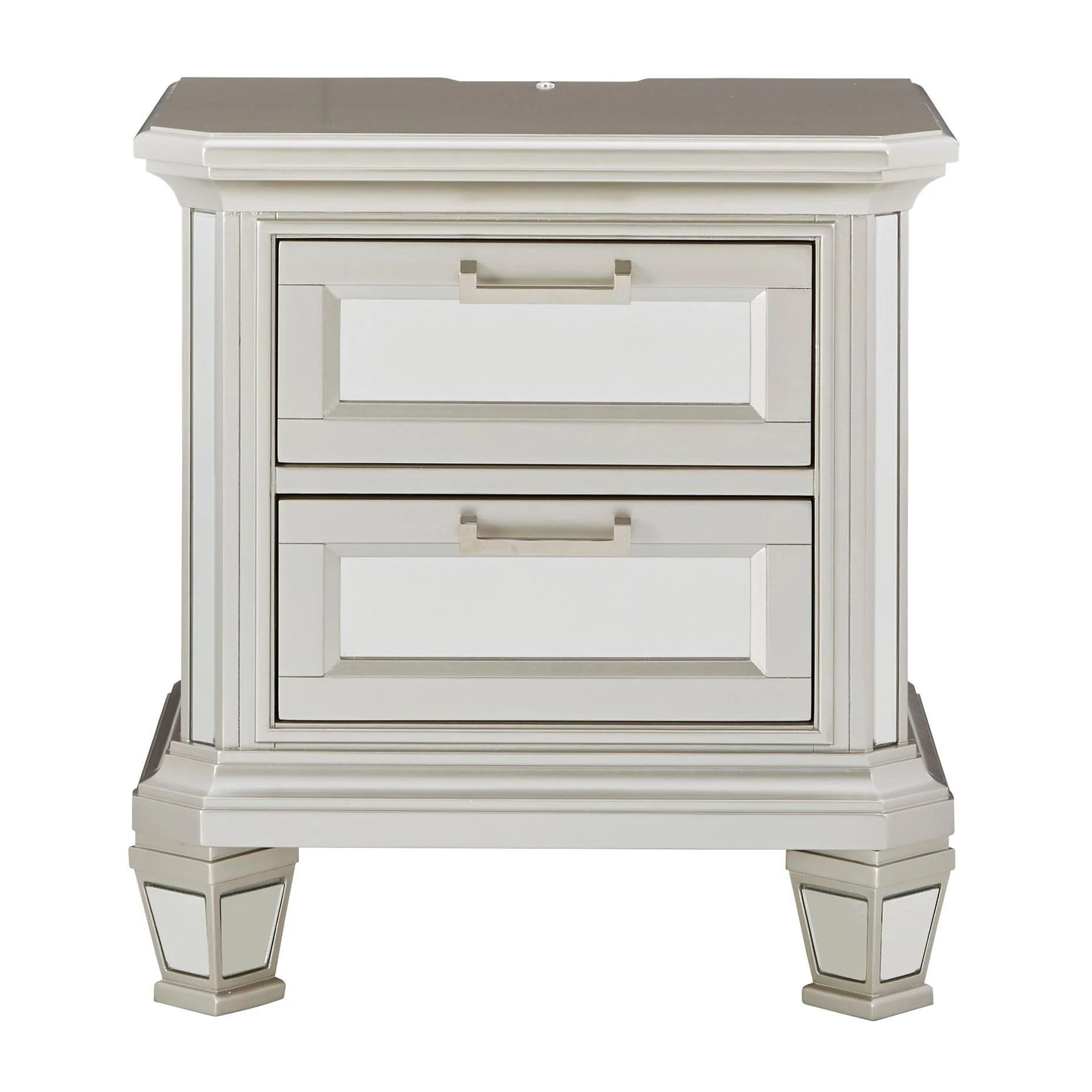 Ashley SM Lindenfield 2-Drawer Wood Veneer Nightstand with Power Supply & USB