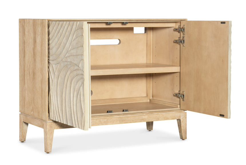 Retreat Oak Veneer/Resin Carved Nightstand