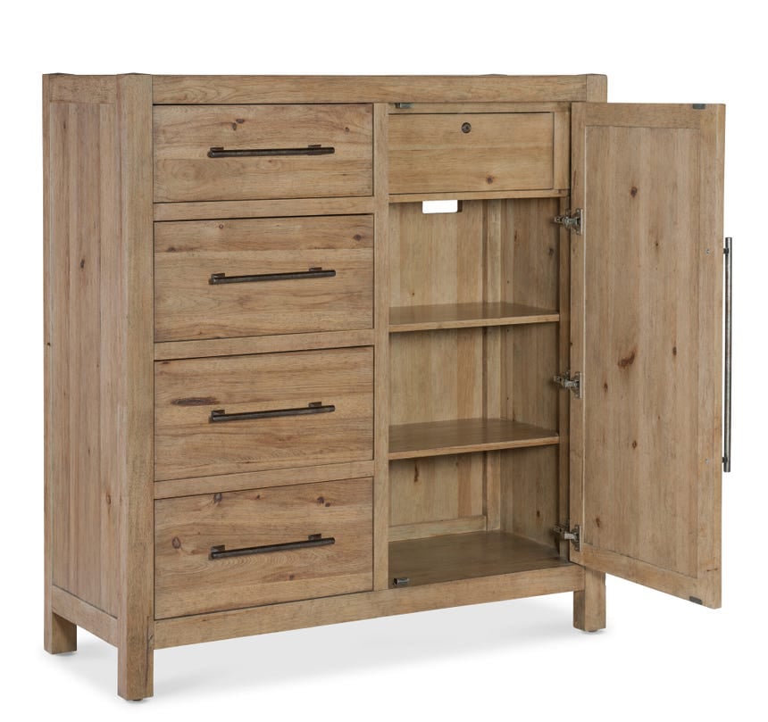Vineyard Row Pecky Hickory Veneer 4-Drawer Chest