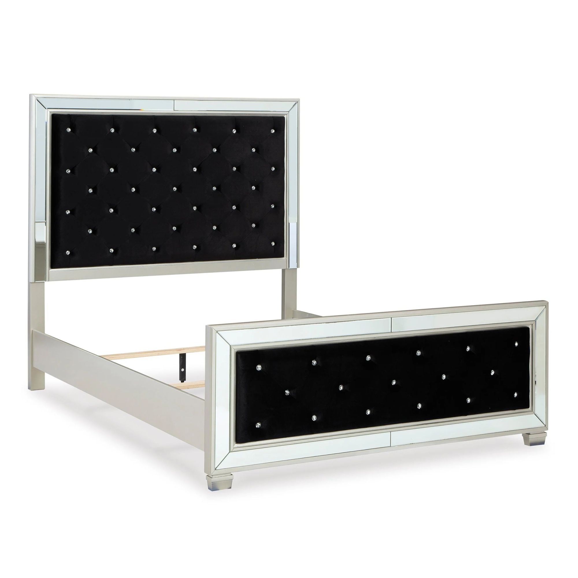 SM Lindenfield Velvet Upholstered Panel Bedroom Set