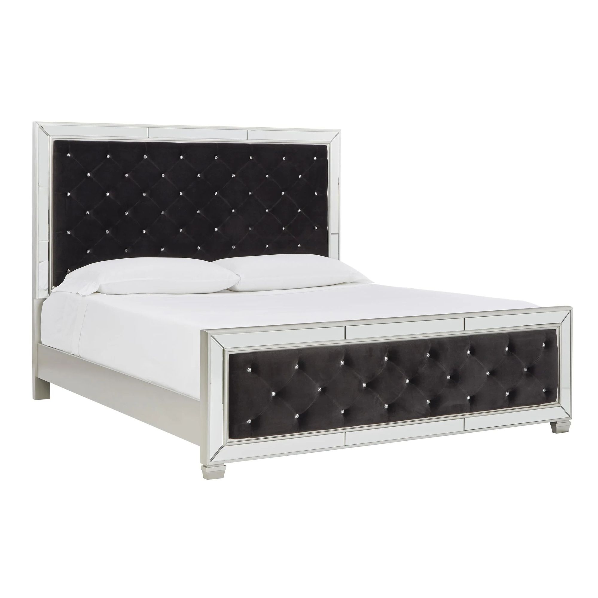 Lindenfield Velvet Upholstered Panel Bed