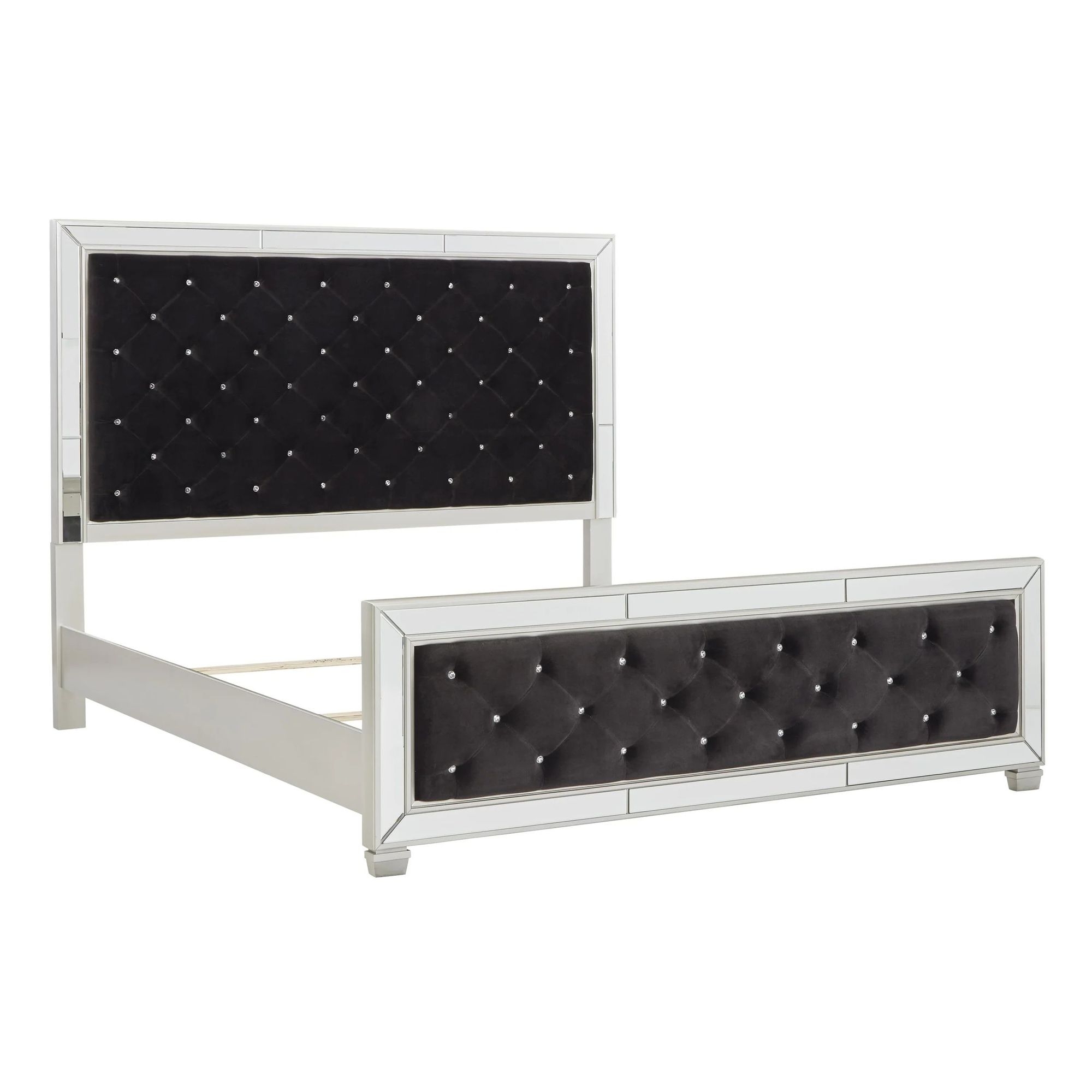 SM Lindenfield Velvet Upholstered Panel Bedroom Set