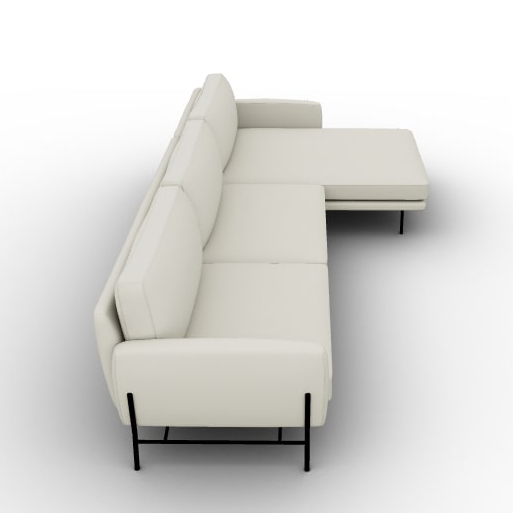 Le Marais Fabric Sofa w/Right Hand Chaise Facing