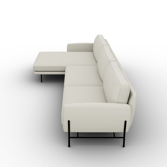 Le Marais Fabric Sofa w/Left Hand Chaise Facing