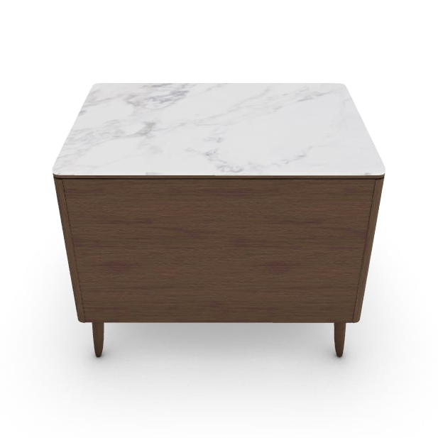 Boston Ceramic/Wood Nightstand w/2 Drawers