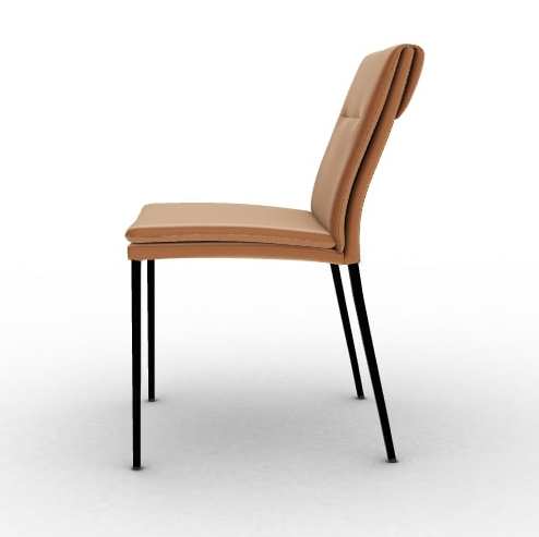 Carmen Large Fabric/Metal Customizable Upholstered Dining Chair