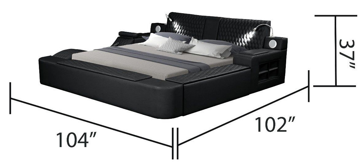 Zoya Fabric King Size Bed Size Information